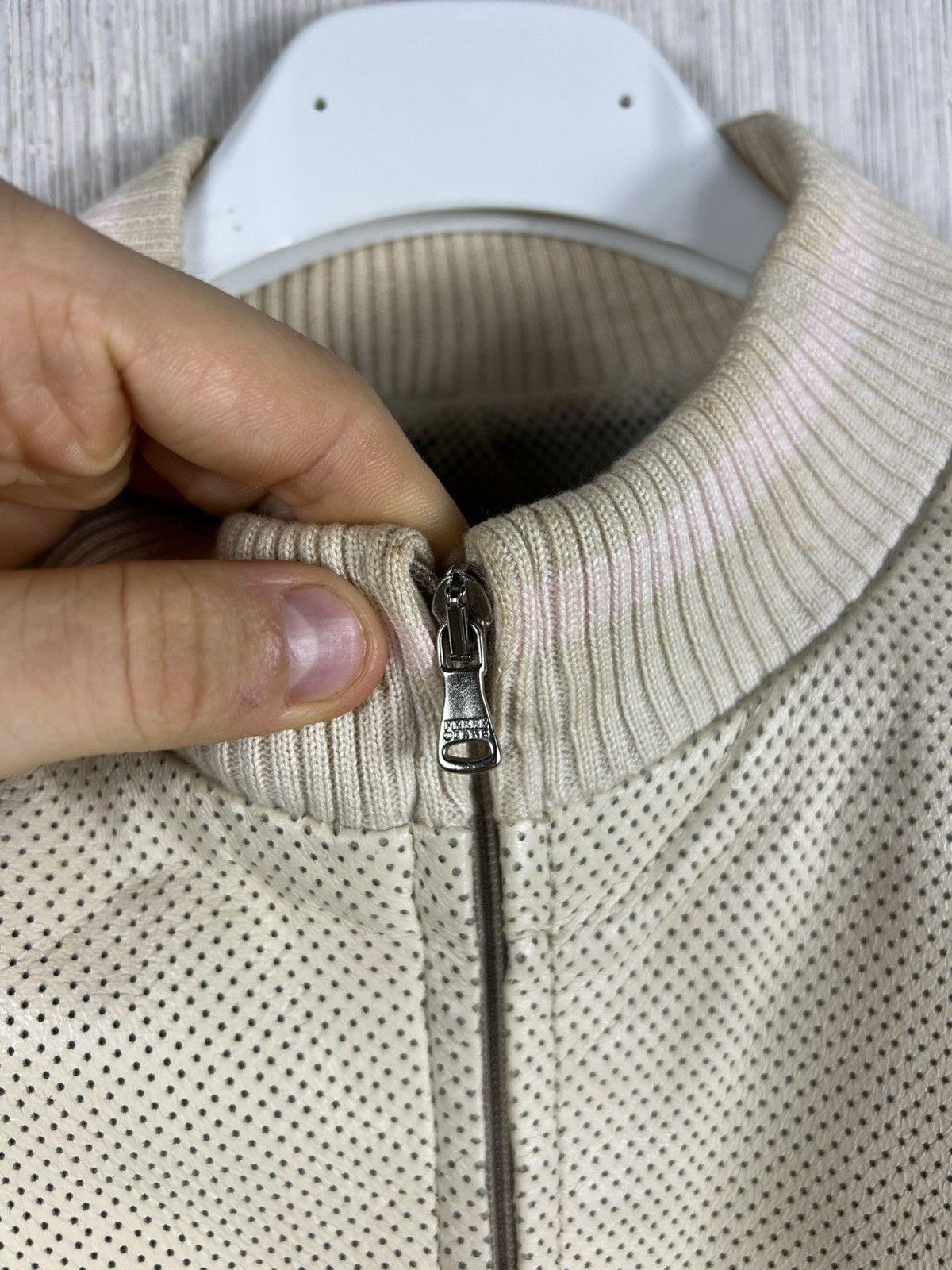 Gianfranco Ferre Vintage Gianfranco Ferre jeans y2k airy holes leather jacket Size S / US 4 / IT 40 - 16 Thumbnail