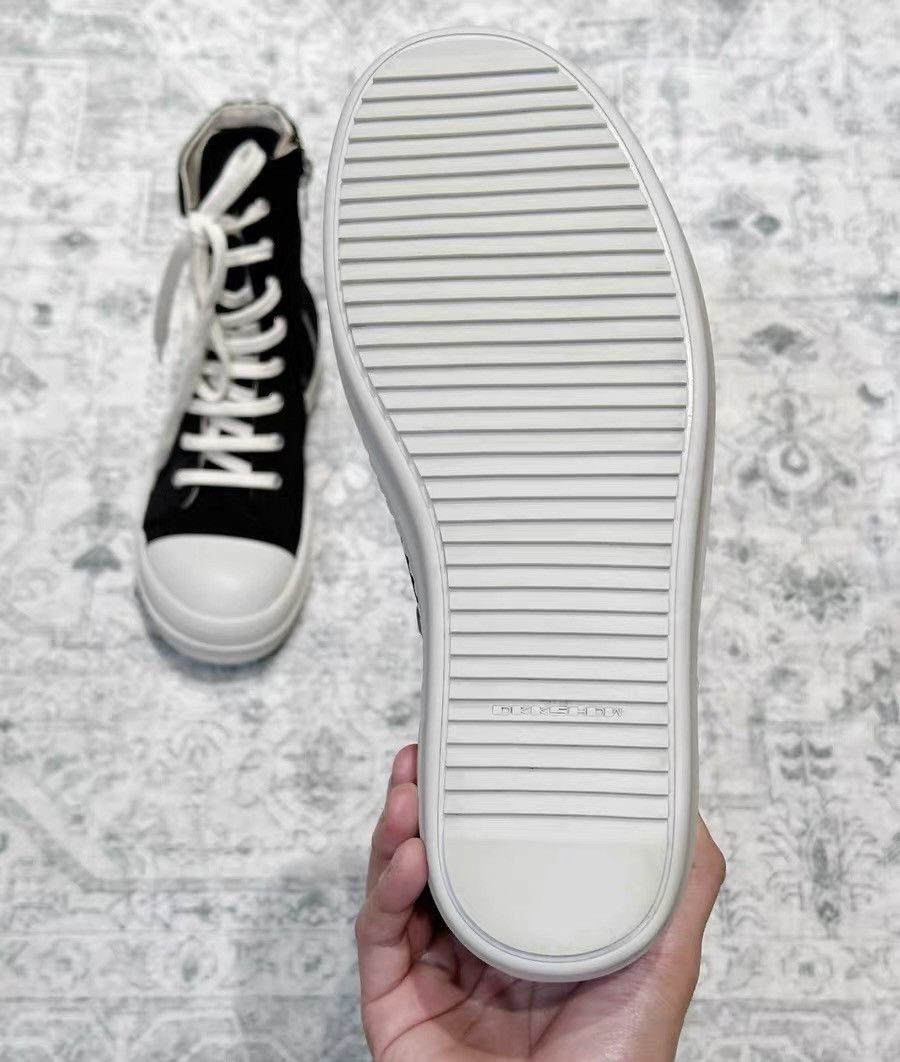 Rick Owens Rick Owens DRKSHDW canvas low-top sneakers, black and white Size US 7.5 / EU 40-41 - 8 Thumbnail