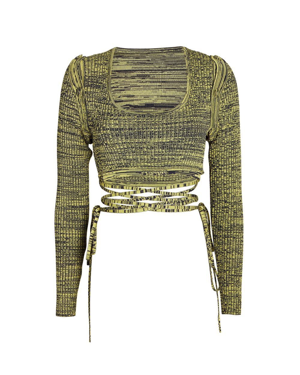 Christopher Esber o1mle1224 Deconstruct Long Sleeve Knit CropTop Miltary Green Size L / US 10 / IT 46 - 1 Thumbnail
