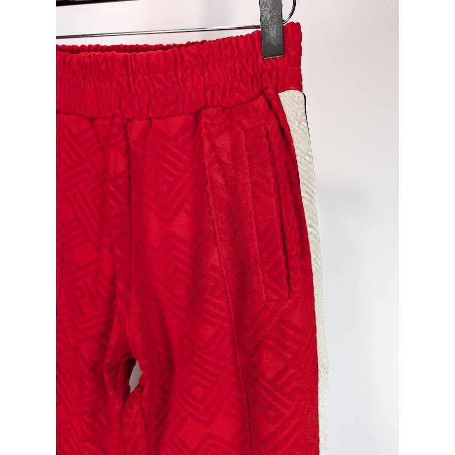 Palm Angels o1rshd1 Terry Track Pant in Red Off White Size US 30 / EU 46 - 8 Thumbnail