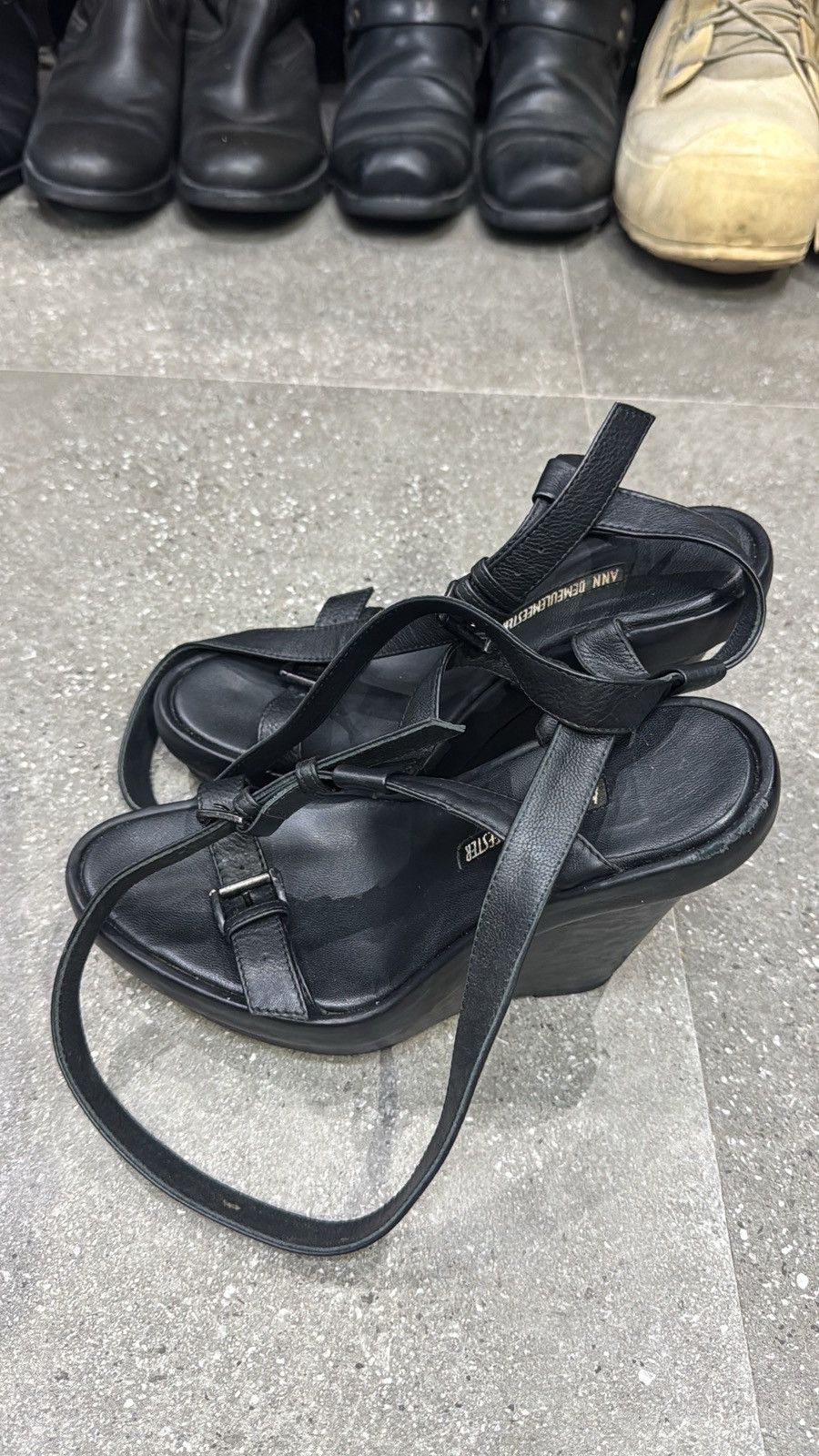 Ann Demeulemeester Ann Demeulemeester Platform Ankle Strap Sandals Size US 5 / IT 35 - 1 Thumbnail