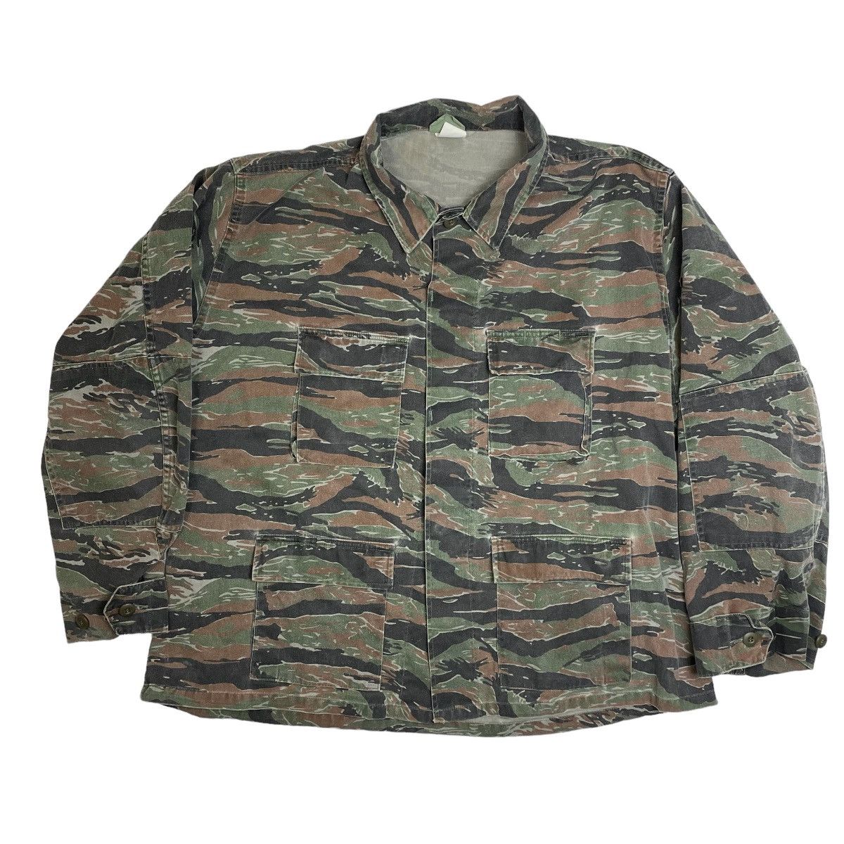 Image of Vintage 1980S Tiger Camo Civilian Jacket - Xl, Men's