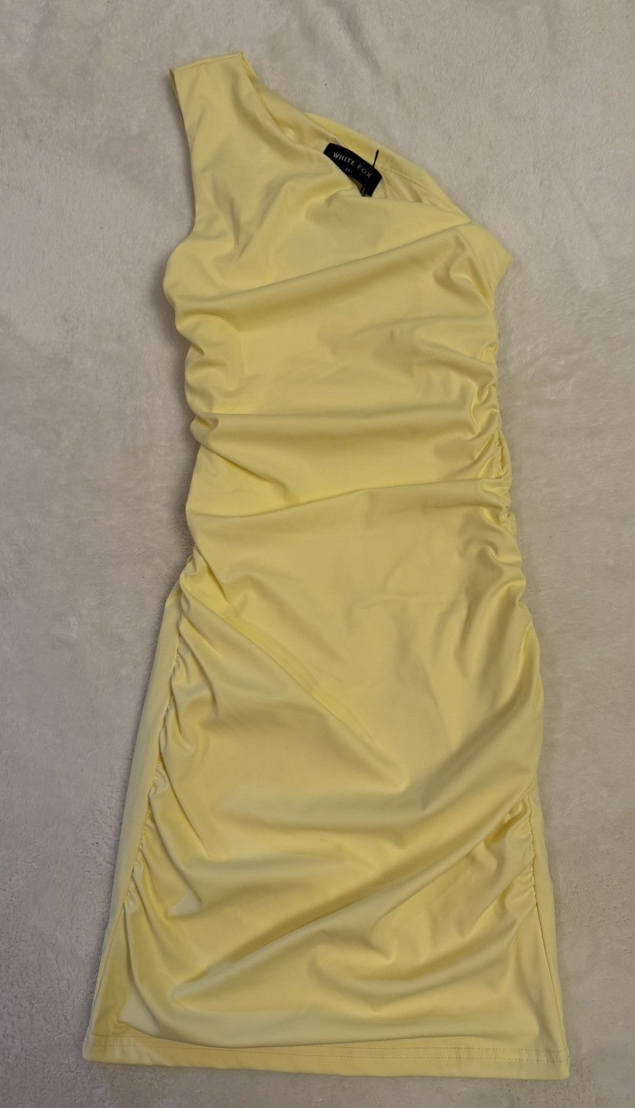 Other White Fox 9-5 Mini Dress Lemon Yellow Ruched Size XS Size XS / US 0-2 / IT 36-38 - 1 Thumbnail