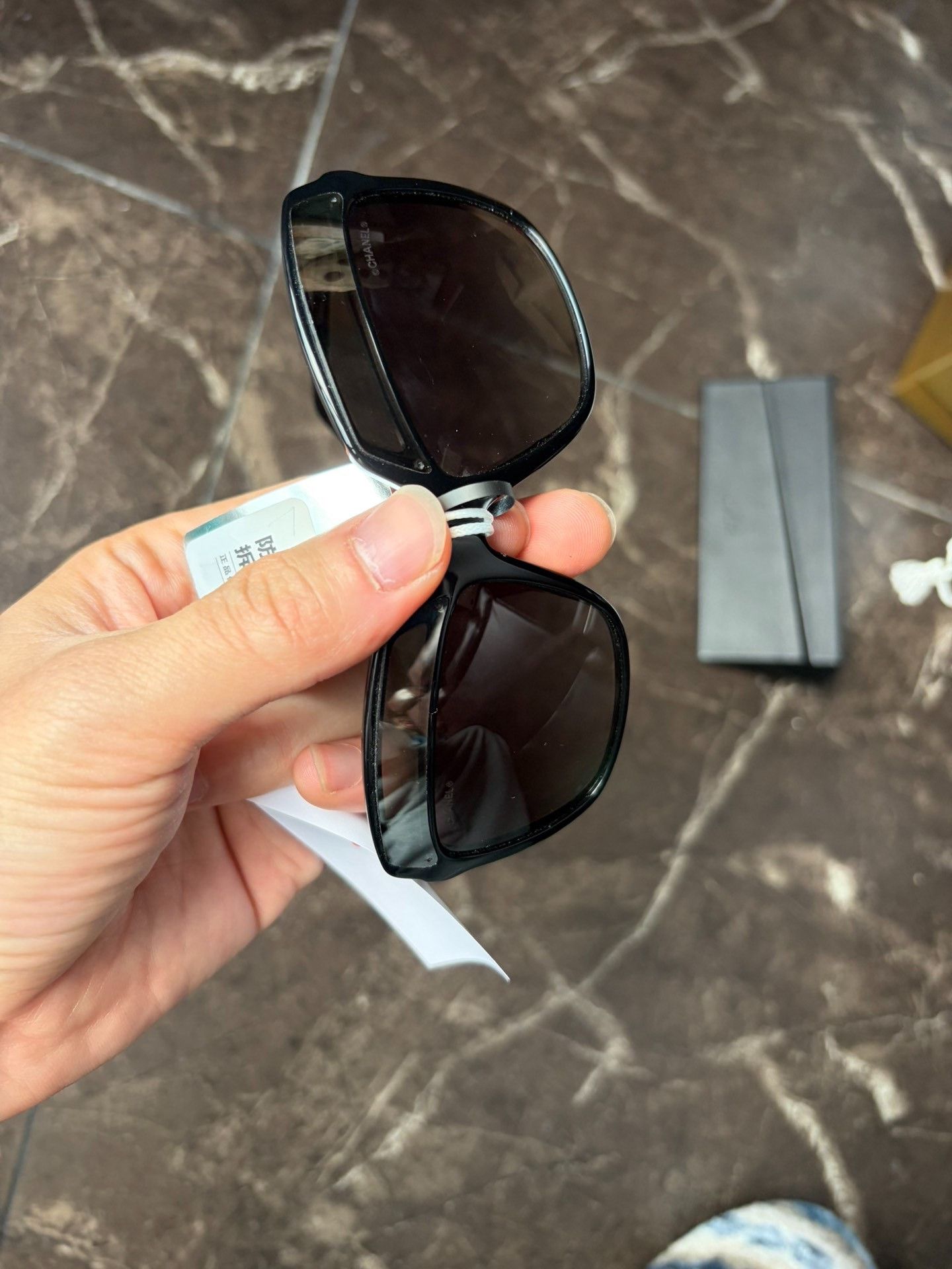 Chanel Chanel Black Double-Layer Sunglasses Size ONE SIZE - 1 Thumbnail