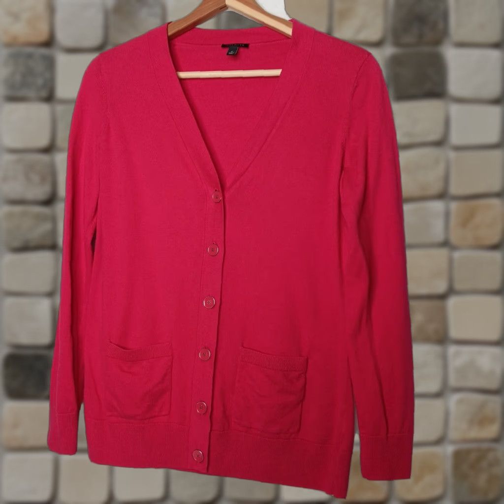 Talbots Talbots Cardigan Sweater Small V-Neck Button Up Pink Classic Knit Women Size S / US 4 / IT 40 - 1 Thumbnail