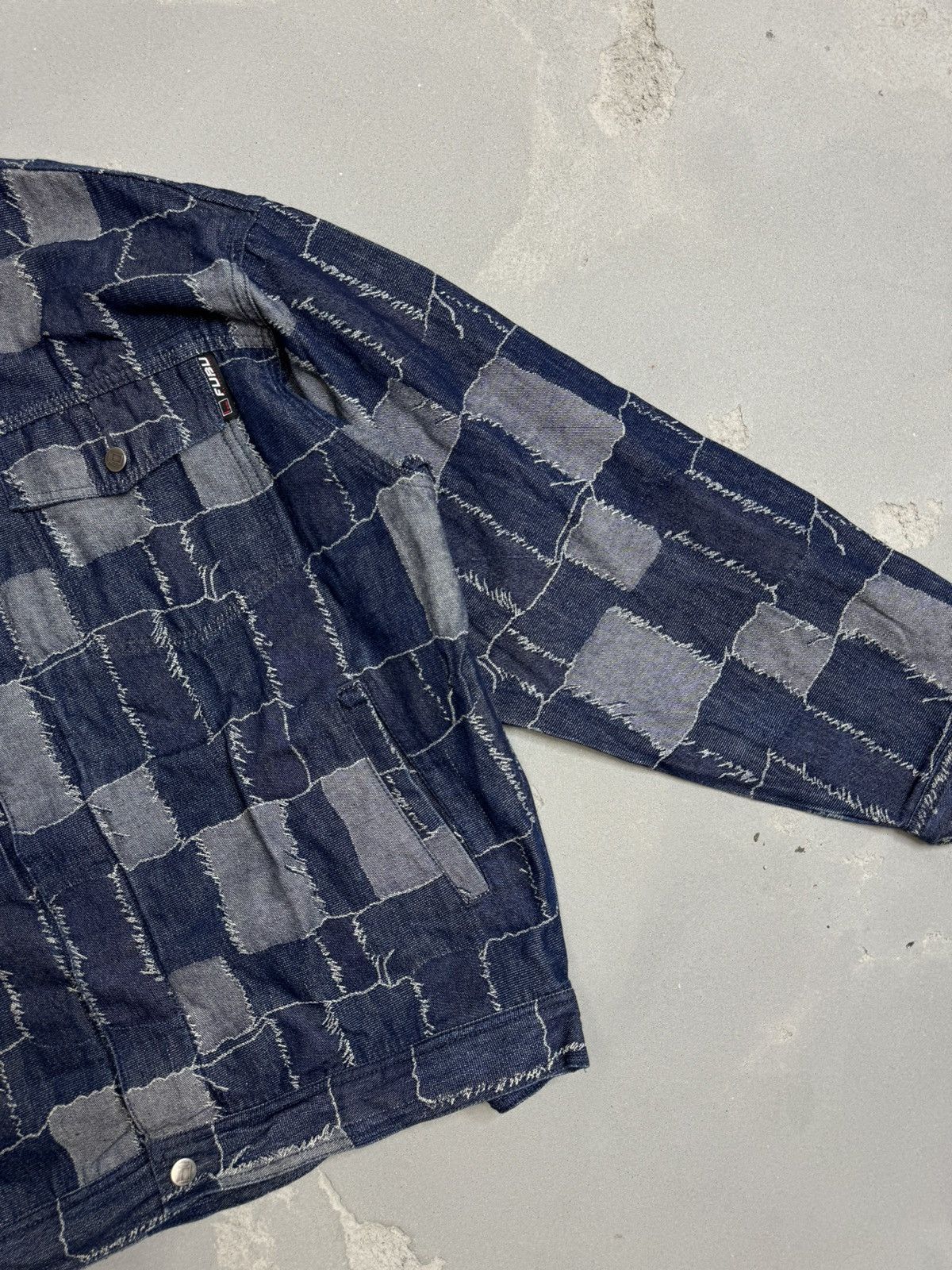 Fubu 🔥Rare🔥 90's Fubu patchwork Denim Jacket Size US XL / EU 56 / 4 - 5 Thumbnail