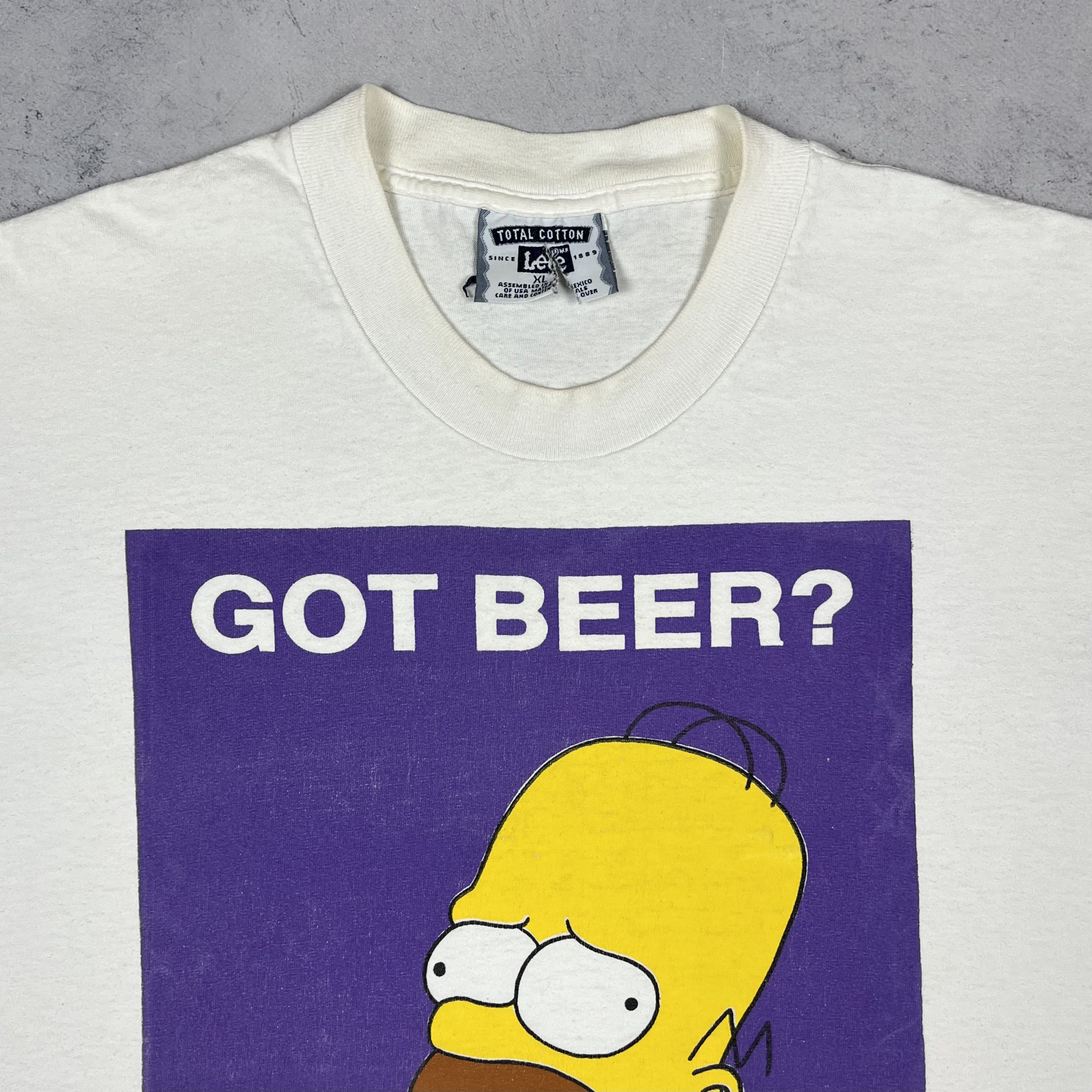 Cartoon Network Vintage Simpsons Homer “Got Beer?” Cartoon T Shirt 90’s Size US XL / EU 56 / 4 - 7 Thumbnail