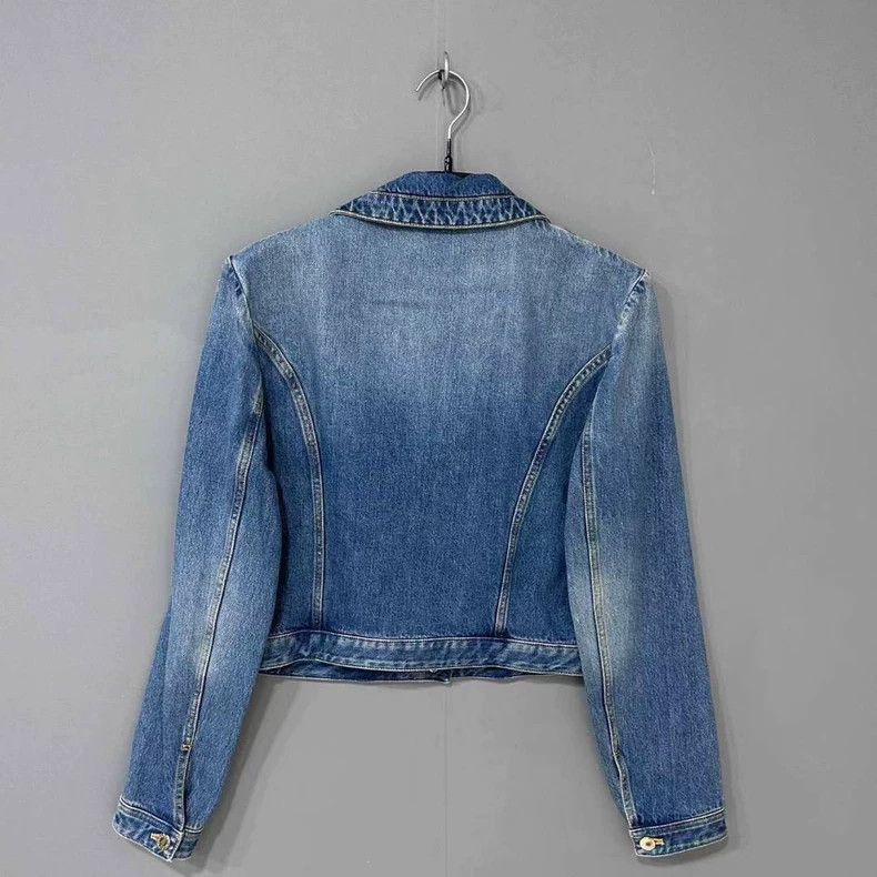 Louis Vuitton Louis Vuitton New metallic logo denim jacket Size M / US 6-8 / IT 42-44 - 3 Thumbnail