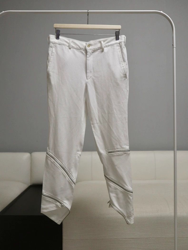 Comme des Garcons Black Comme des Garcons White Zip Pants - dmc Size US 30 / EU 46 - 1 Thumbnail