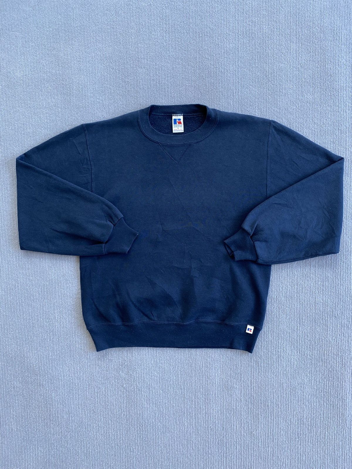 Russell Athletic Vintage 90’s Navy Russell Blank Boxy Crewneck Sweatshirt💫 Size US S / EU 44-46 / 1 - 1 Thumbnail