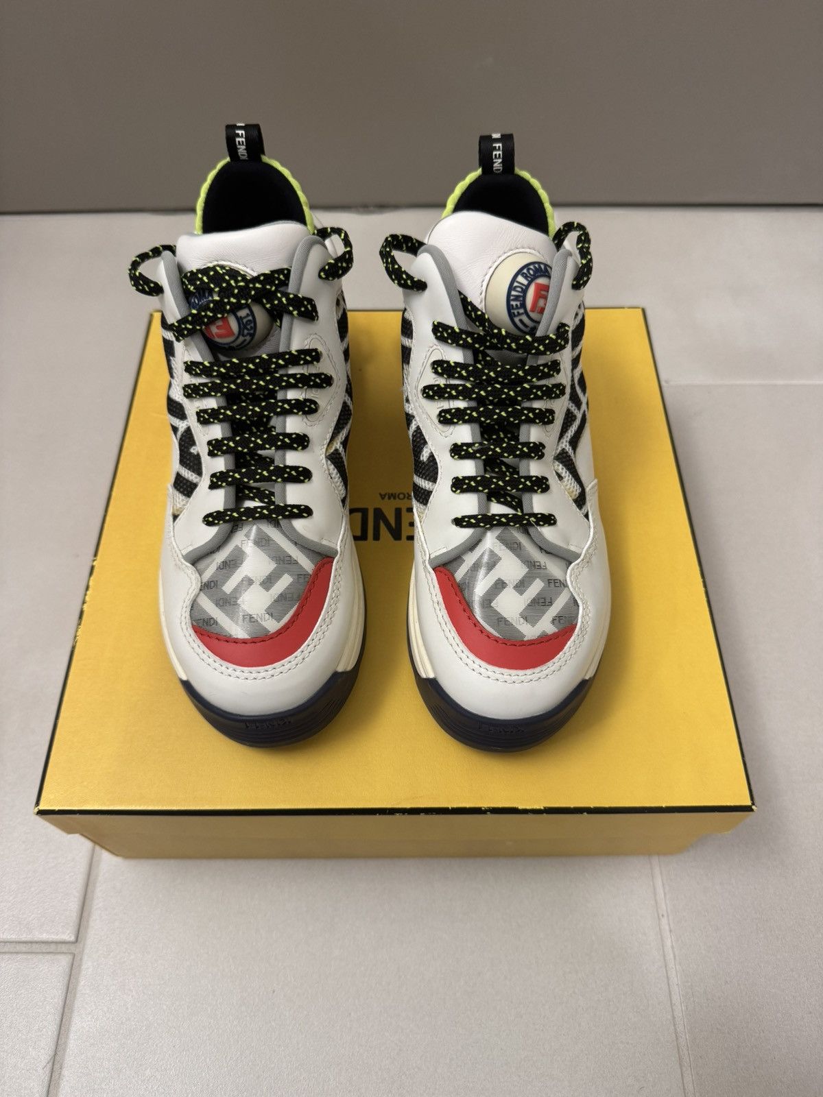Fendi Fendi T-Rex Sneakers 37.5 US 7.5 Leather Mesh Multicolor Size US 7.5 / IT 37.5 - 2 Thumbnail