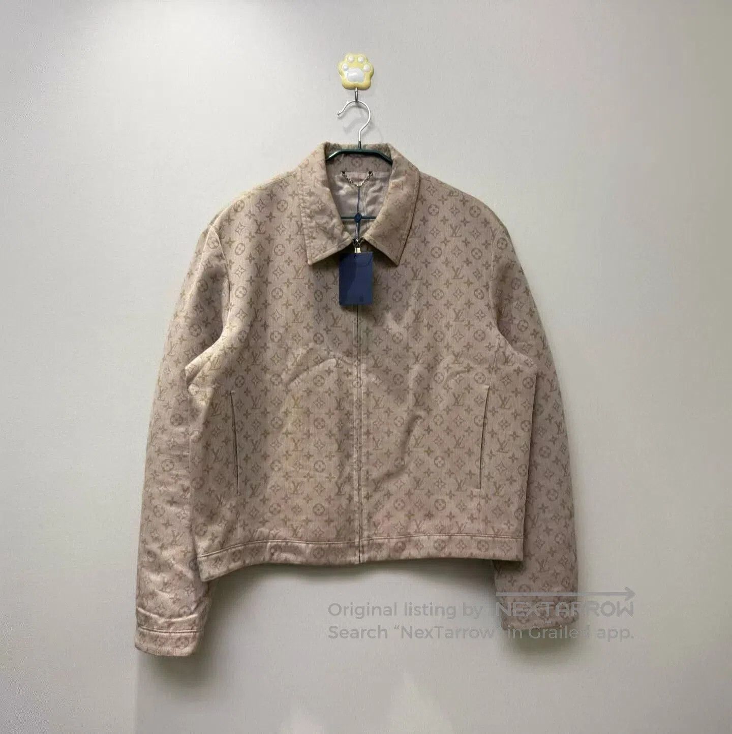 Louis Vuitton Louis Vuitton Beige Full Logo Lapel Jacket| Size US L / EU 52-54 / 3 - 1 Thumbnail