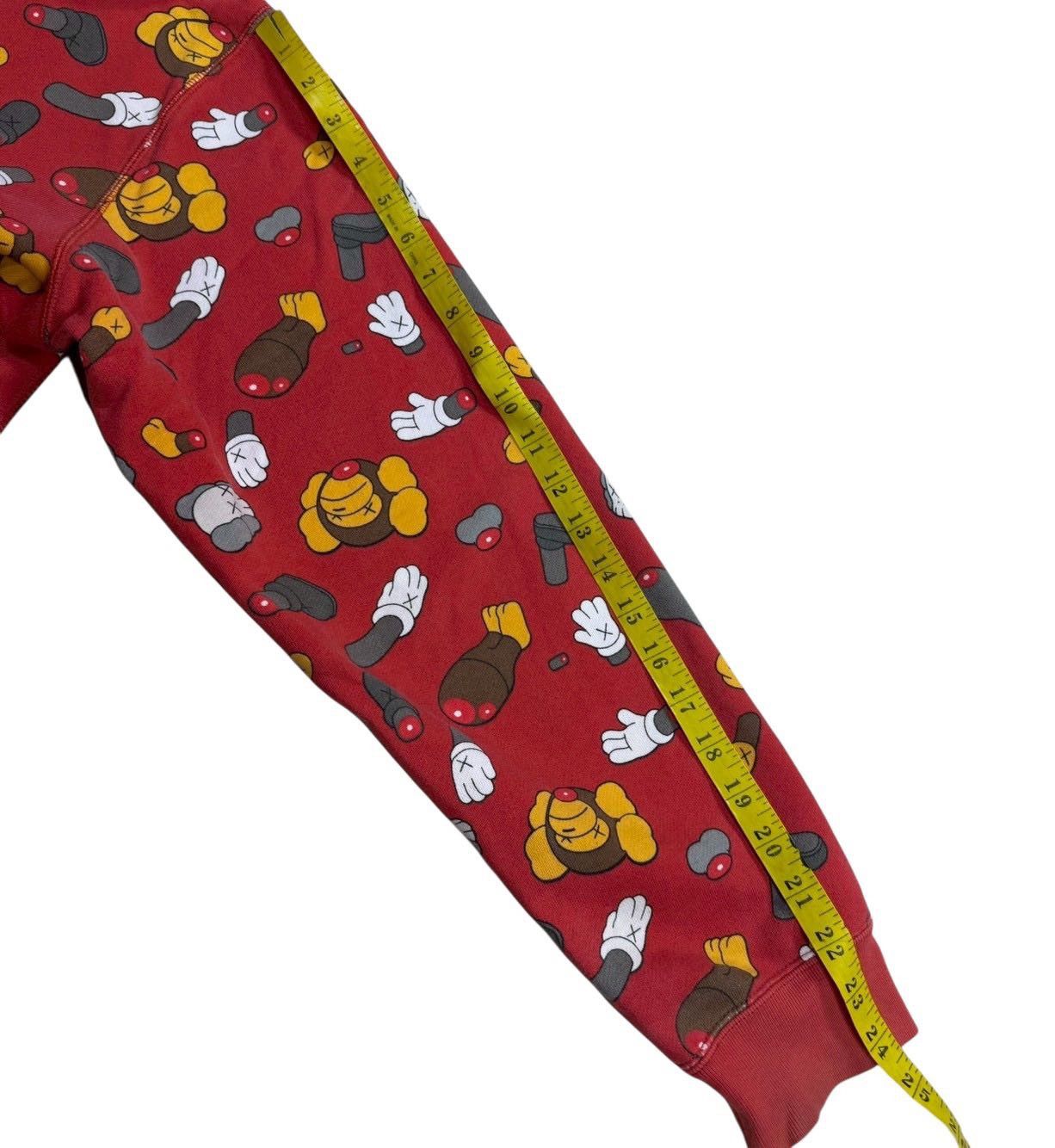 Bape BAPE Kaws Full Zip Hoodie Red Size US M / EU 48-50 / 2 - 4 Thumbnail