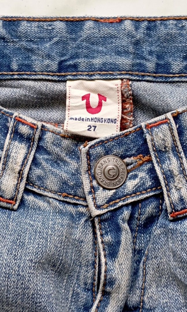 20471120 × Beauty Beast × Japanese Brand 2000s flare TR bootcut ripped wash denim Size US 27 - 5 Thumbnail