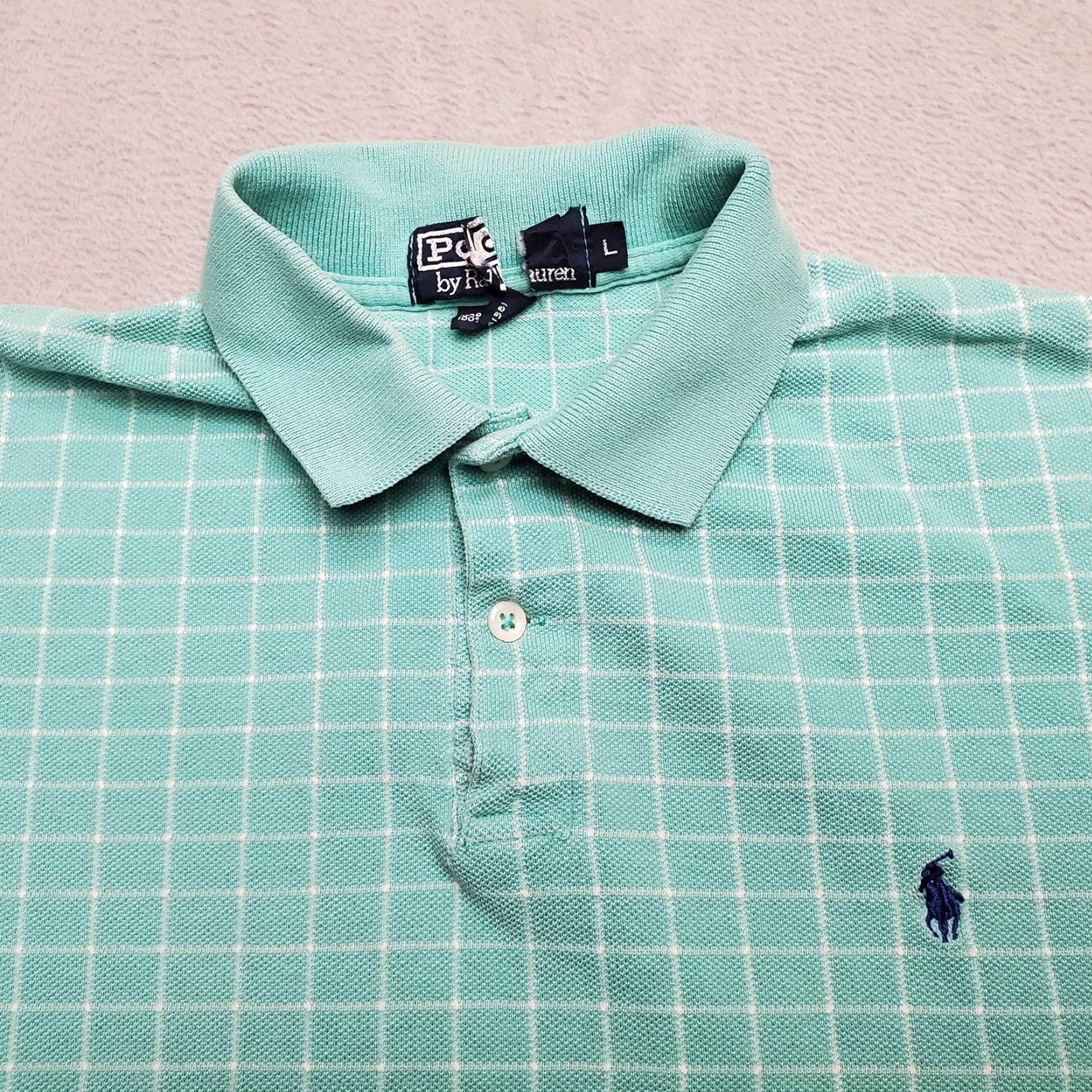 Polo Ralph Lauren Polo Ralph Lauren Shirt Mens Large Green Windowpane Check Short Sleeve Plaid Size US L / EU 52-54 / 3 - 2 Thumbnail