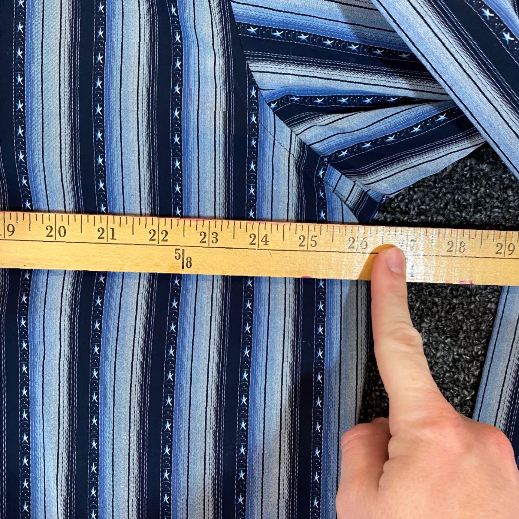 Luchiano Visconti Luchiano Visconti Shirt Mens XL Blue Striped Western Button Up Outdoors L/S Shirt Button-Up Casual Mens XL Blue Striped Western Luchiano Visconti Size US XL / EU 56 / 4 - 4 Thumbnail