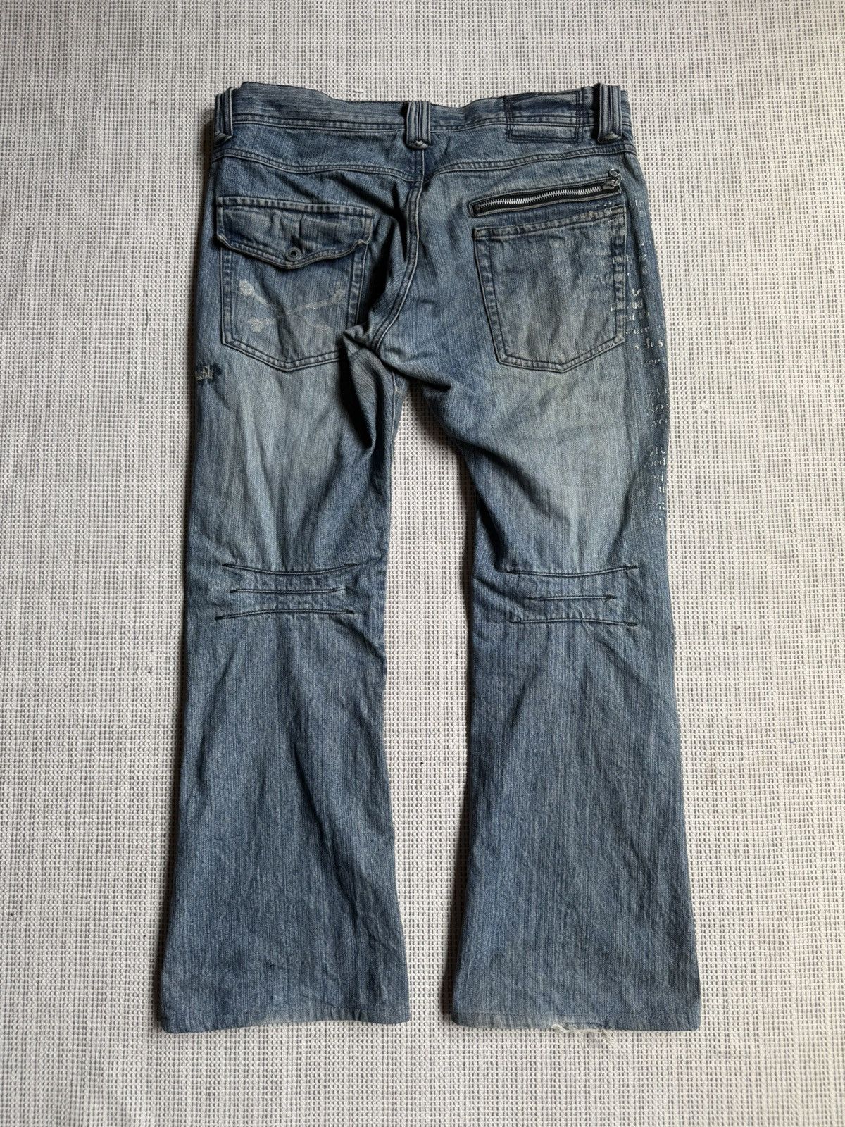 Japanese Brand EDGE RUPERT distressed y2k/punk flare jeans Size US 34 / EU 50 - 2 Thumbnail