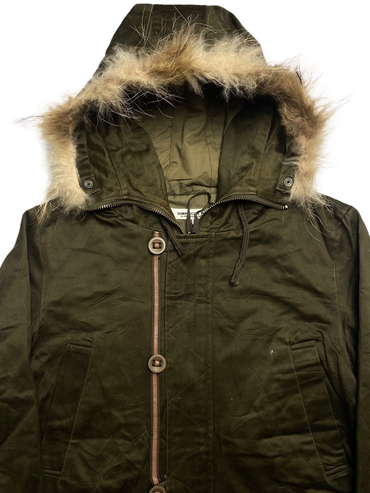 If Six Was Nine 2000s Simplicite Plus - Fur Raccoon Hoodie Long Jacket Size US L / EU 52-54 / 3 - 4 Thumbnail