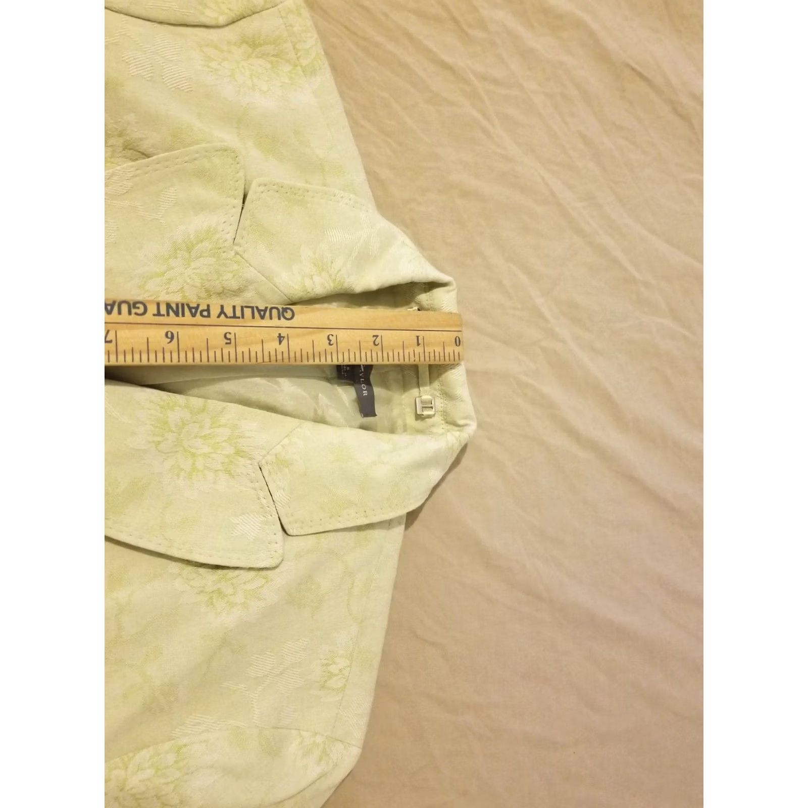 Ann Taylor Womens Ann Taylor Blazer Jacket 6 Green Cotton Regular Womens Size 6 Blazer Green Clothing Basic Jacket Size M / US 6-8 / IT 42-44 - 6 Thumbnail