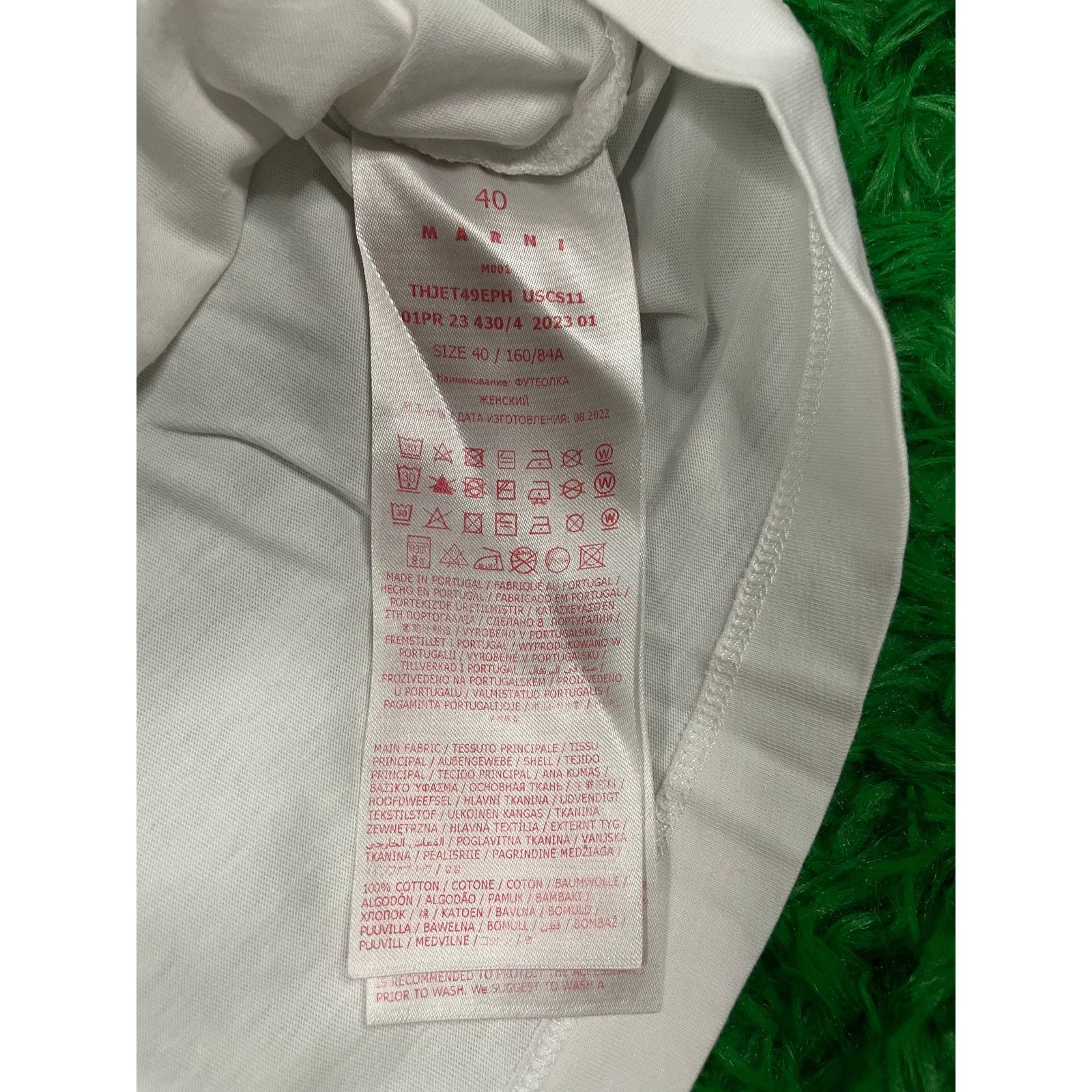 Marni Marni Tee White Black Small Used Size US S / EU 44-46 / 1 - 4 Thumbnail