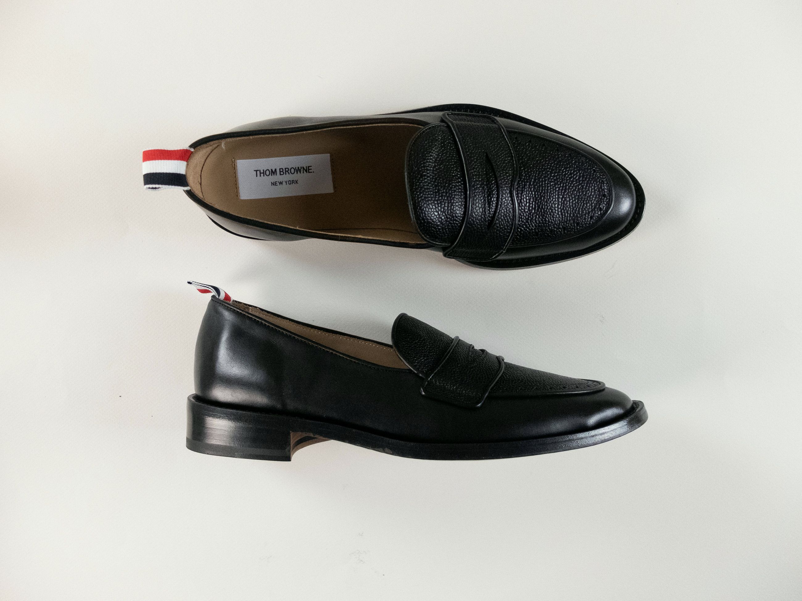 Thom Browne THOM BROWNE black leather PWB tag penny loafers 8 41 Size US 8 / EU 41 - 2 Thumbnail
