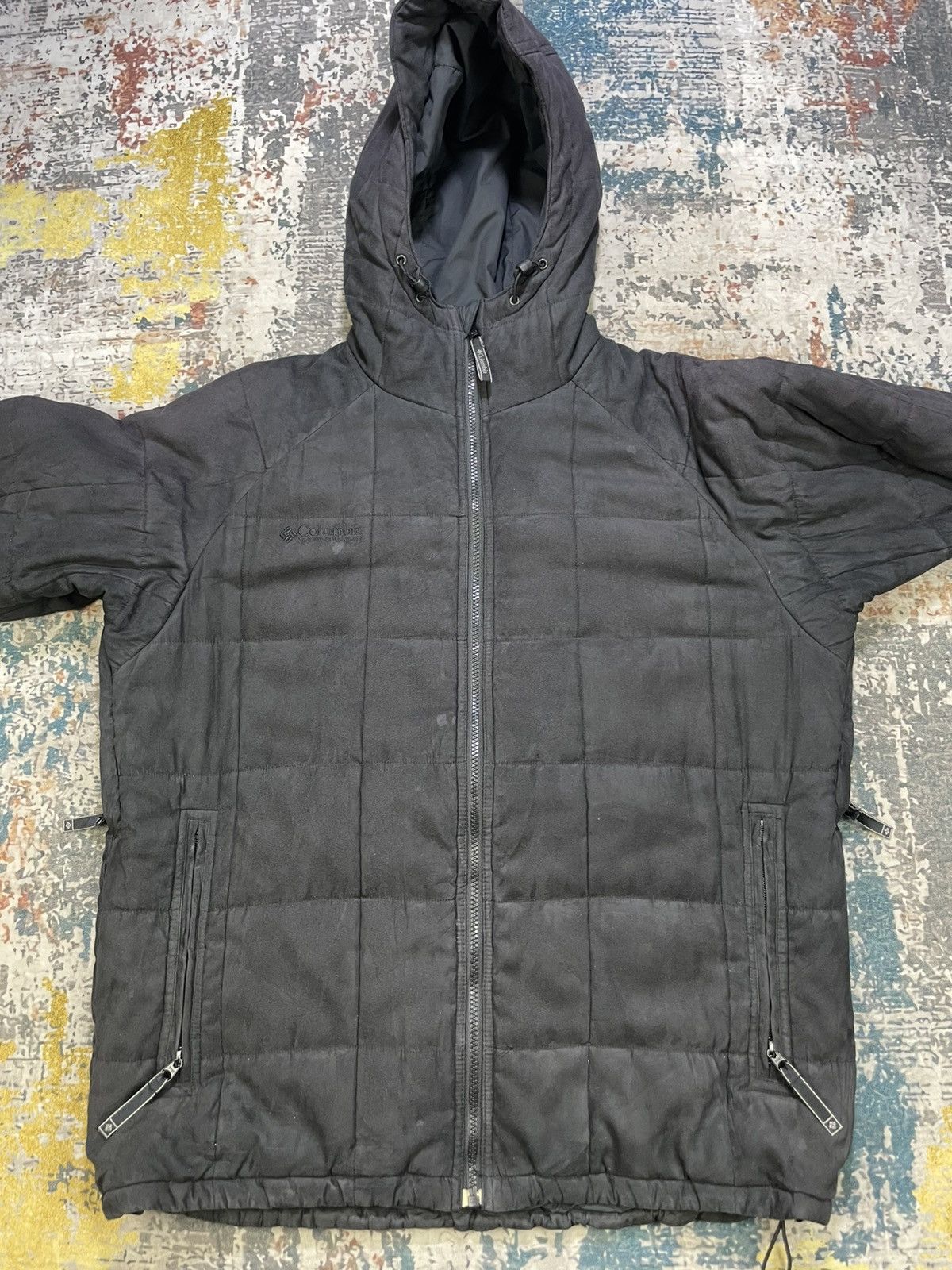 Columbia Columbia Faux Suede Hooded Down Jacket Size US L / EU 52-54 / 3 - 2 Thumbnail