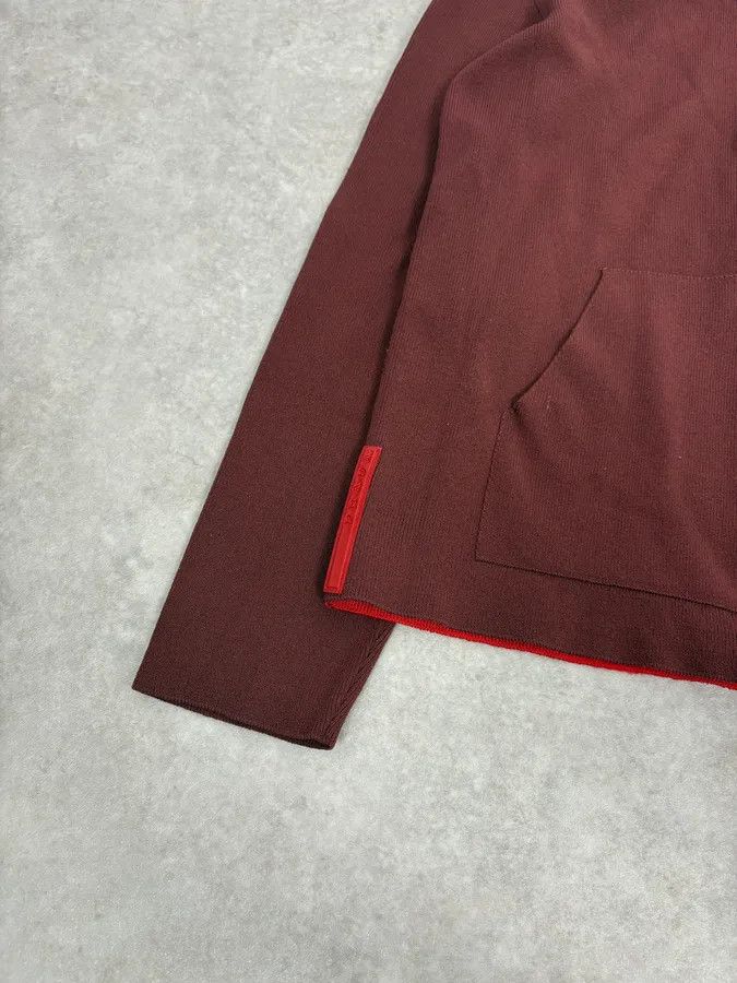 Prada 2000s Prada Burgundy Zip-Up Hoodie Size S / US 4 / IT 40 - 8 Thumbnail
