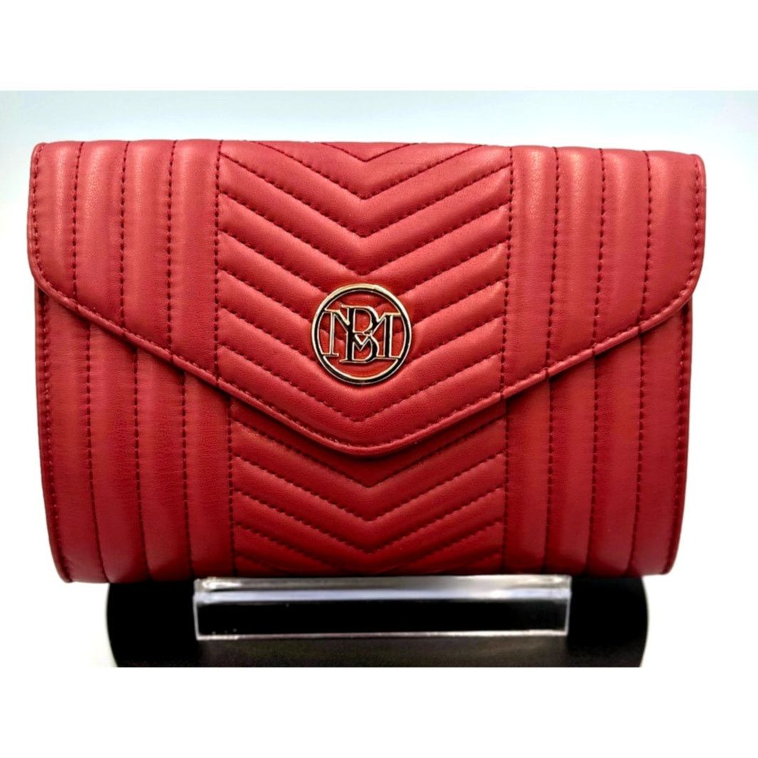 Badgley Mischka Badgley Mischka Crossbody Chevron Quilted Center Cover Wine Size ONE SIZE - 2 Thumbnail