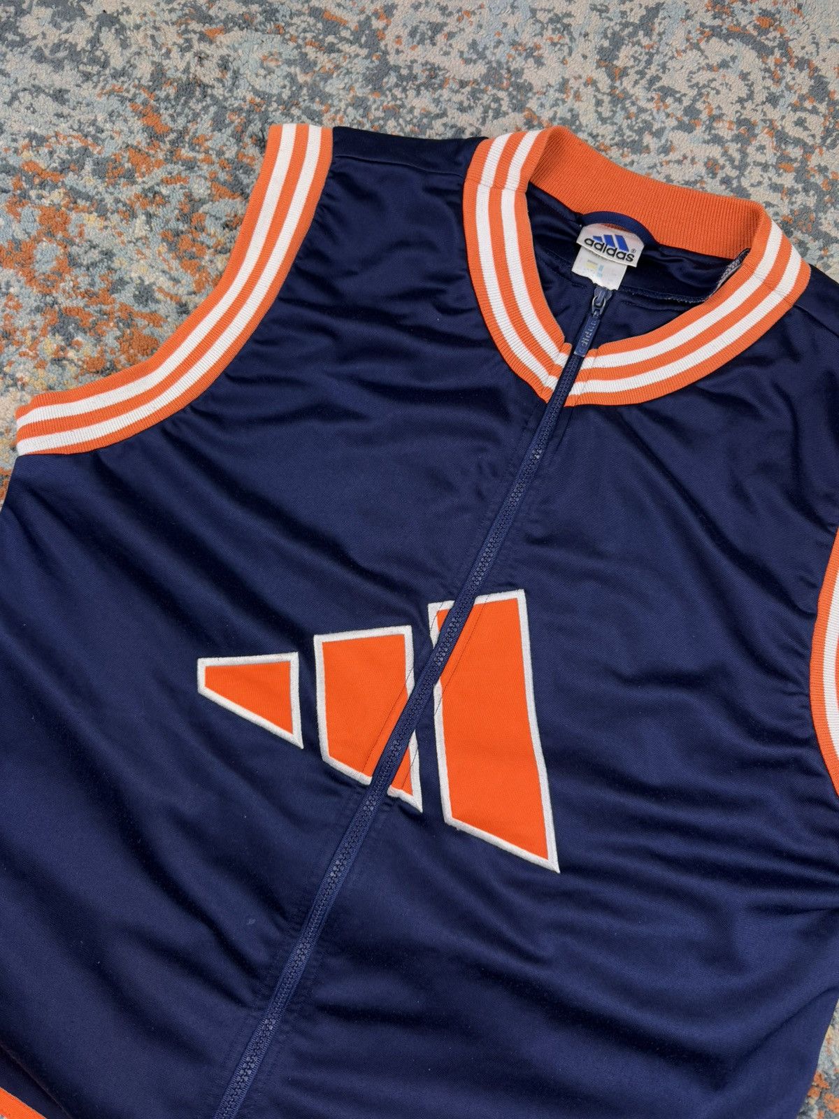 Adidas × Vintage Vintage 90s Adidas crazy sleeveless zip track jacket vest Size US M / EU 48-50 / 2 - 5 Thumbnail