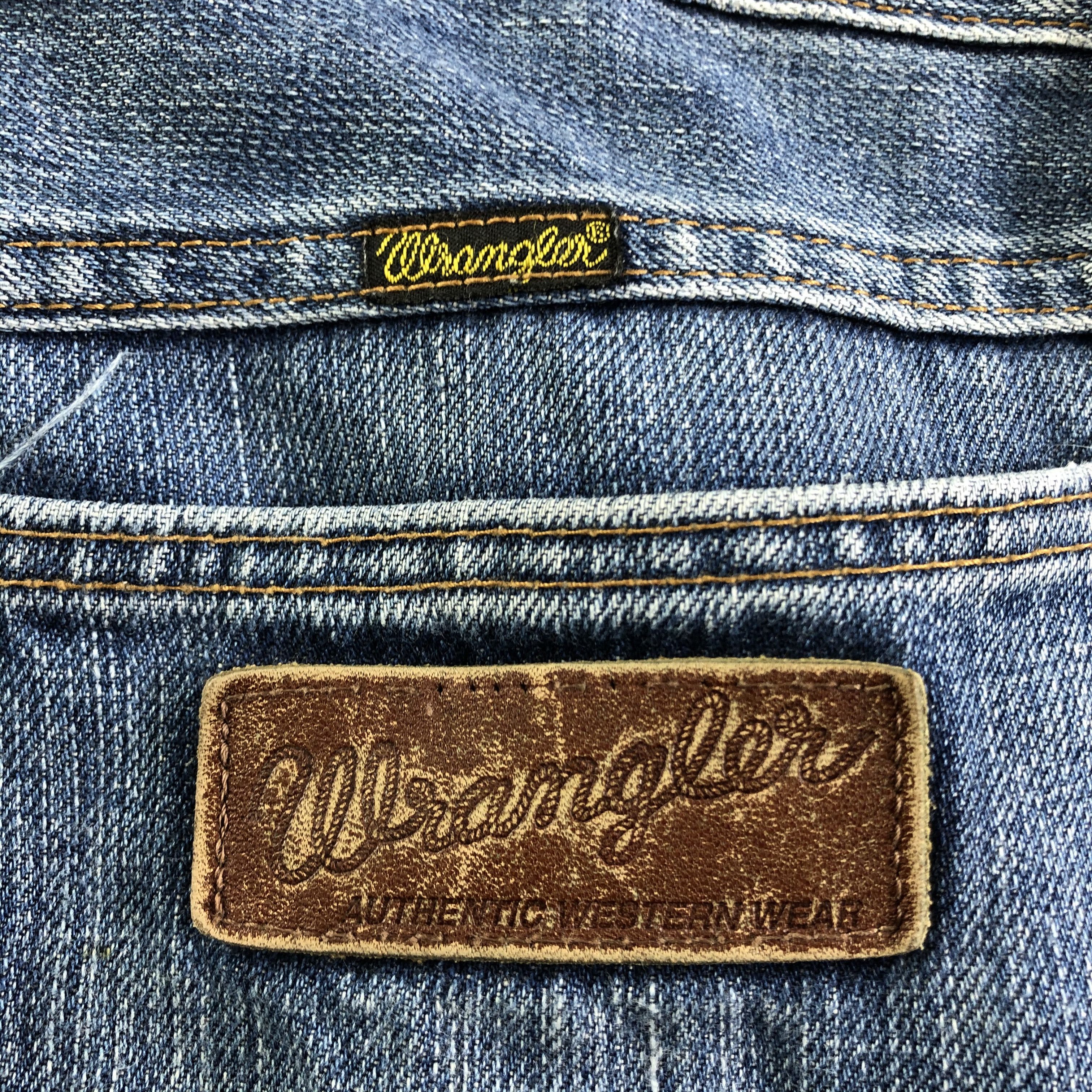 Vintage Vintage Blue Wash Wrangler Selvedge Jeans-JM3571 Size US 28 / EU 44 - 5 Thumbnail