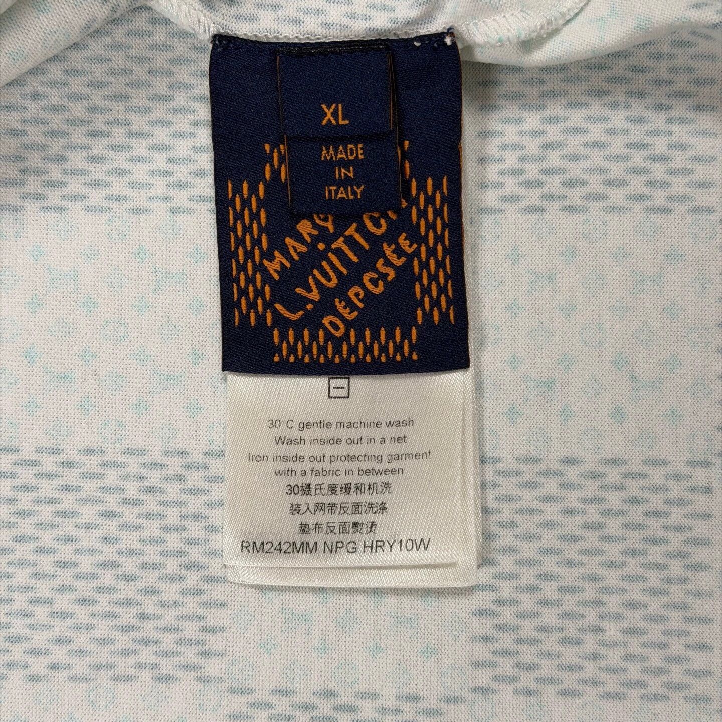 Louis Vuitton LV x Pharrell Damier White Green SS Tee XL Like New Size US XL / EU 56 / 4 - 4 Thumbnail