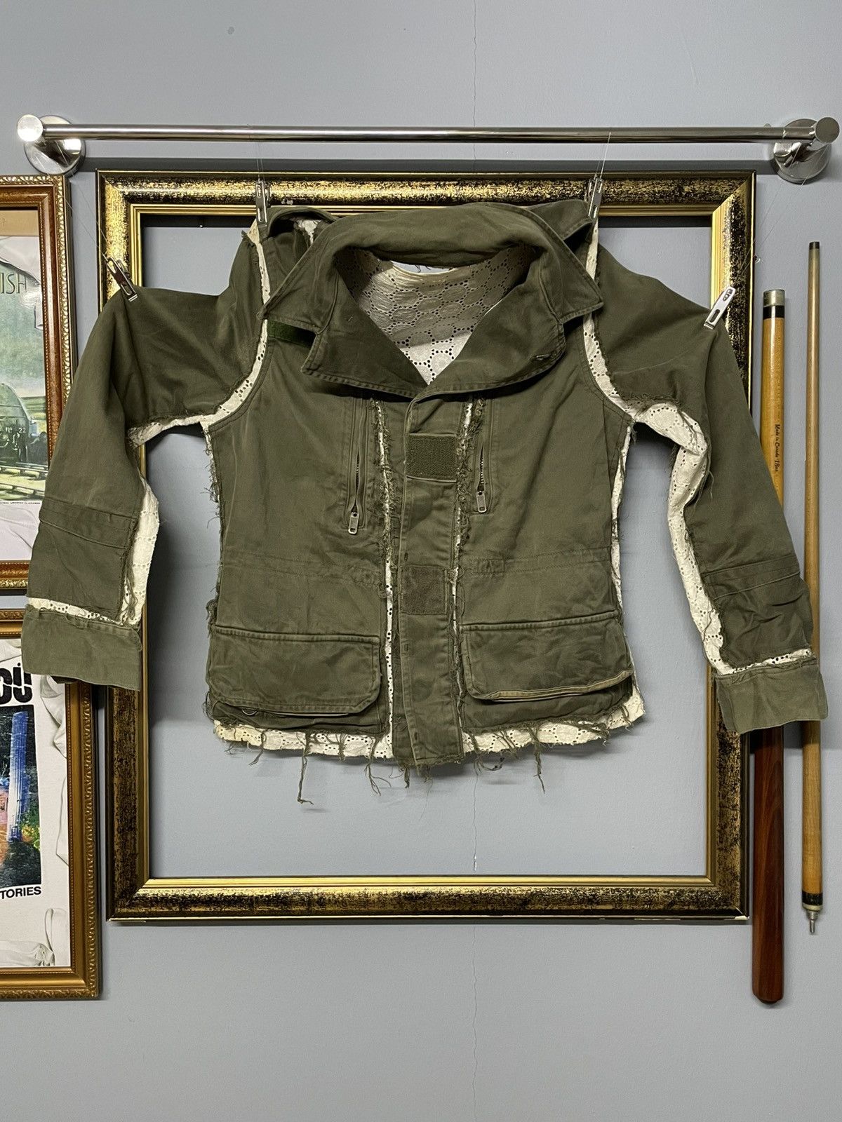 Vintage Vintage 60s Distressed Army Layered Classic Cut Jacket Style Size US XS / EU 42 / 0 - 1 Thumbnail