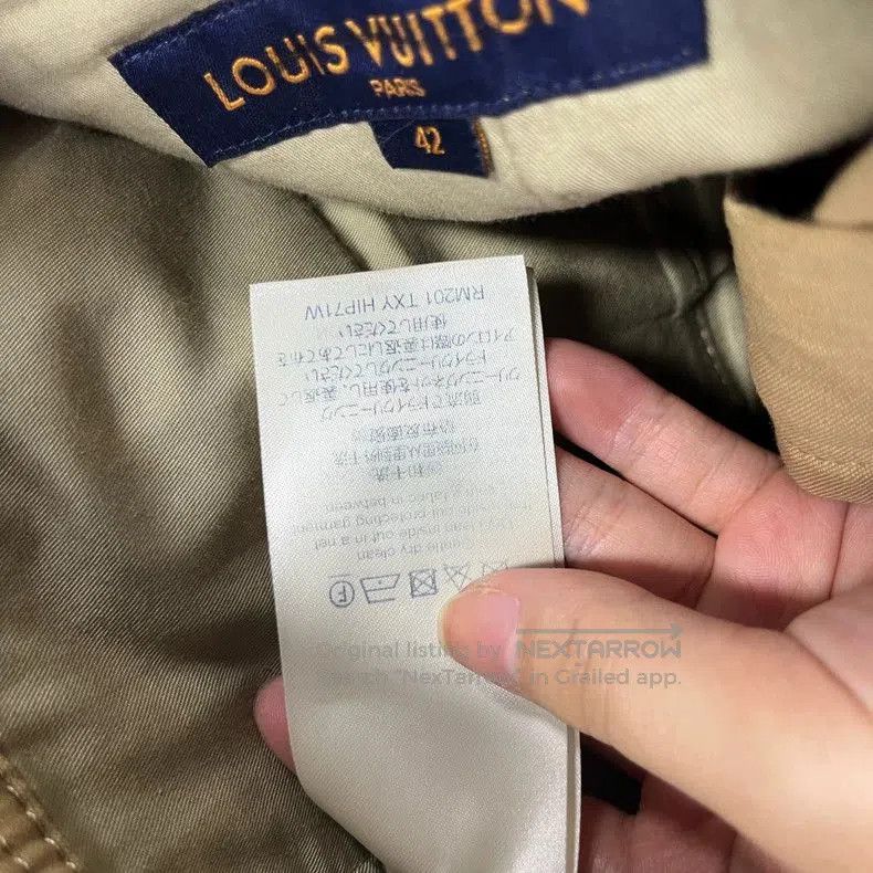 Louis Vuitton louis vuitton Khaki Beekeeper print logo casual pants. Size 38" / US 16 / IT 52 - 4 Thumbnail