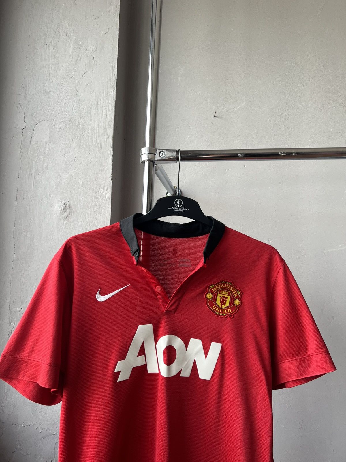 Nike 2013/14 MANCHESTER UNITED HOME SOCCER JERSEY FOOTBALL SHIRT Size US L / EU 52-54 / 3 - 3 Thumbnail