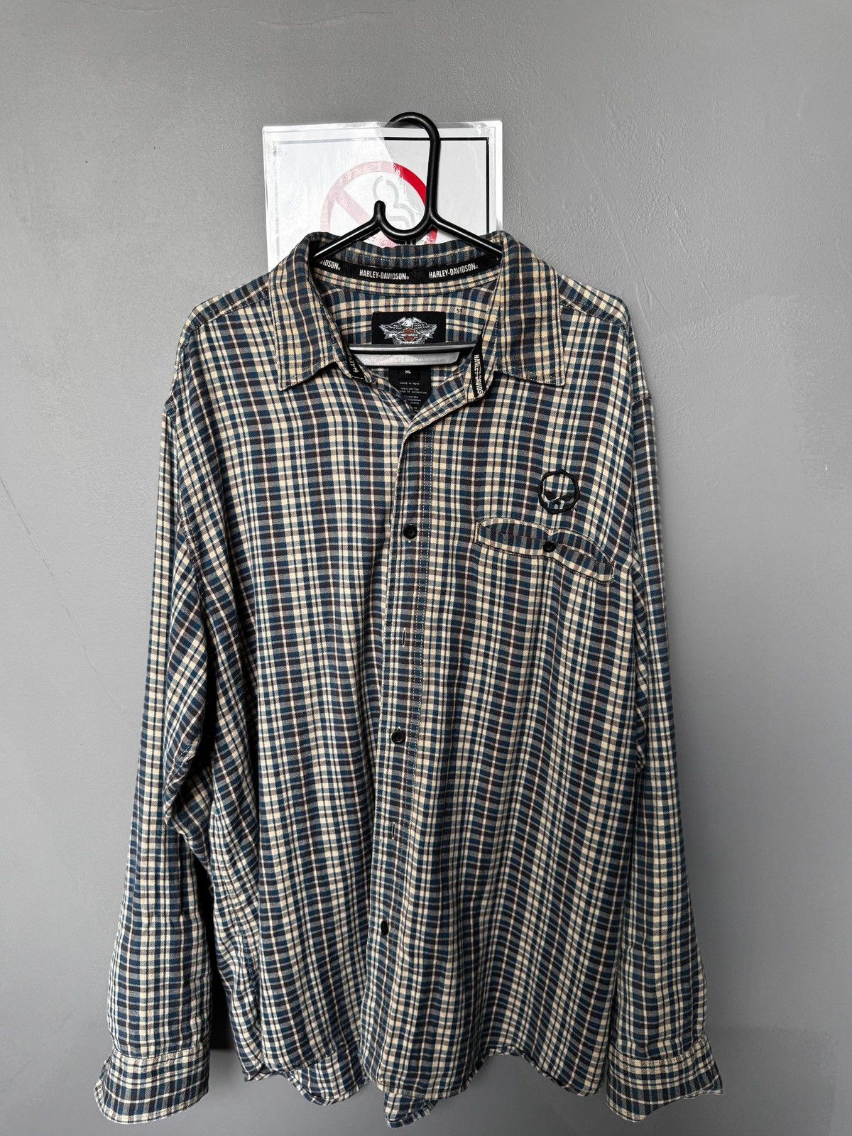Harley Davidson Crazy Vintage Y2K Harley Davidson flannel Size US XL / EU 56 / 4 - 1 Thumbnail