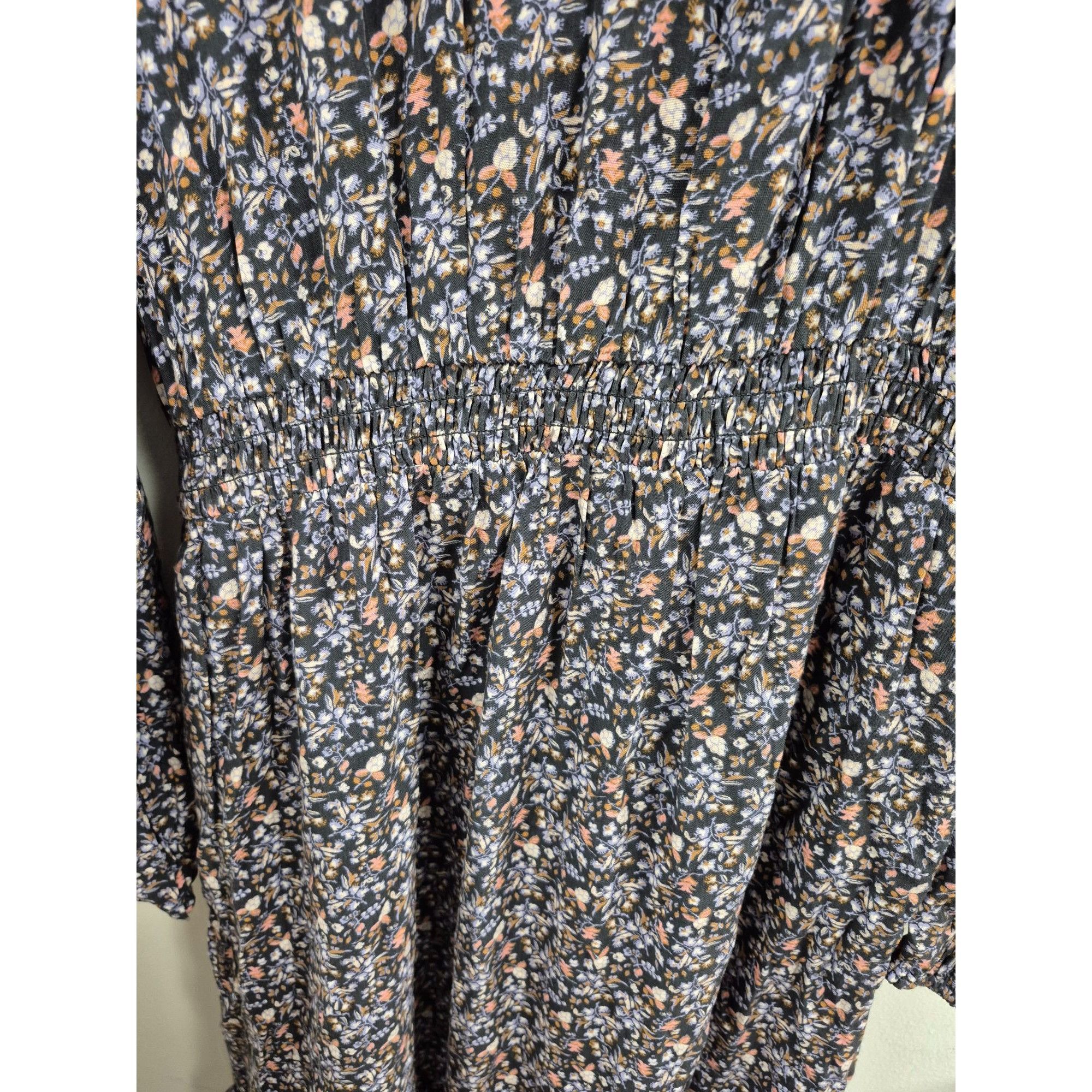 Other Women's Floral Print Balloon Long Sleeve Ruffle Collar Dress Size XS / US 0-2 / IT 36-38 - 3 Thumbnail