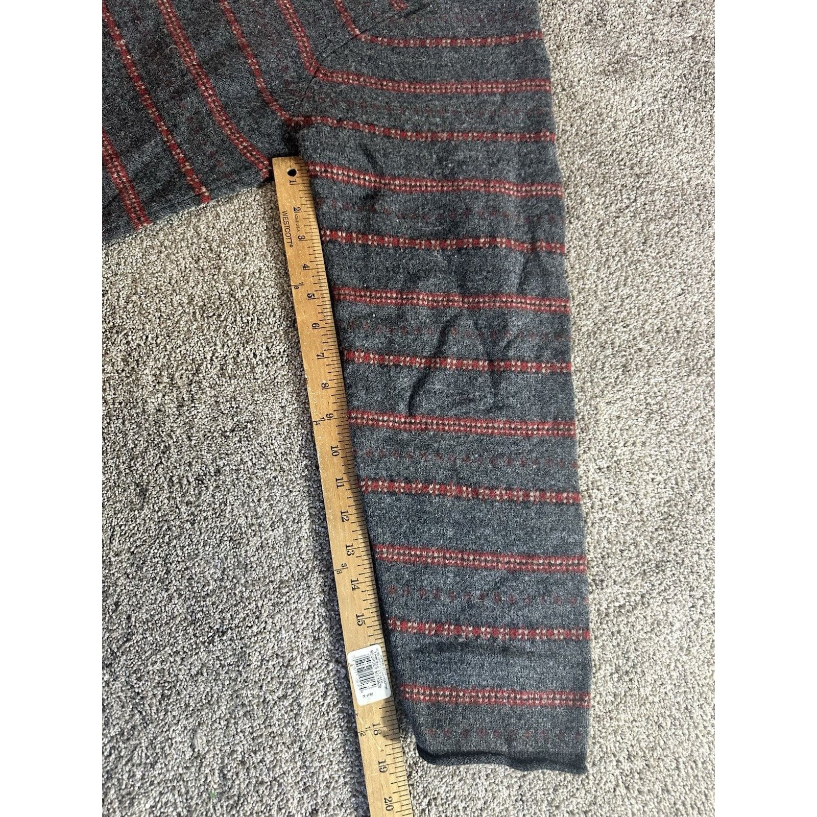 J.Crew VTG Y2K J Crew Sweater Mens XL Striped Lambs Wool Knit Size US XL / EU 56 / 4 - 3 Thumbnail
