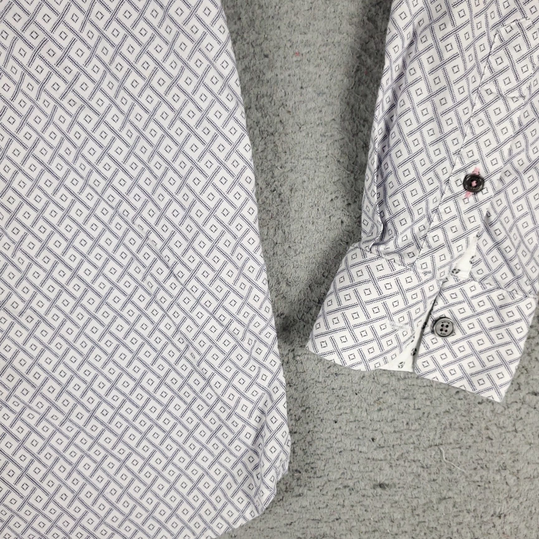 Ted Baker Ted Baker Shirt Gray Geometric Button Up Long Sleeve Adult Size 3 Mens Size US S / EU 44-46 / 1 - 4 Thumbnail