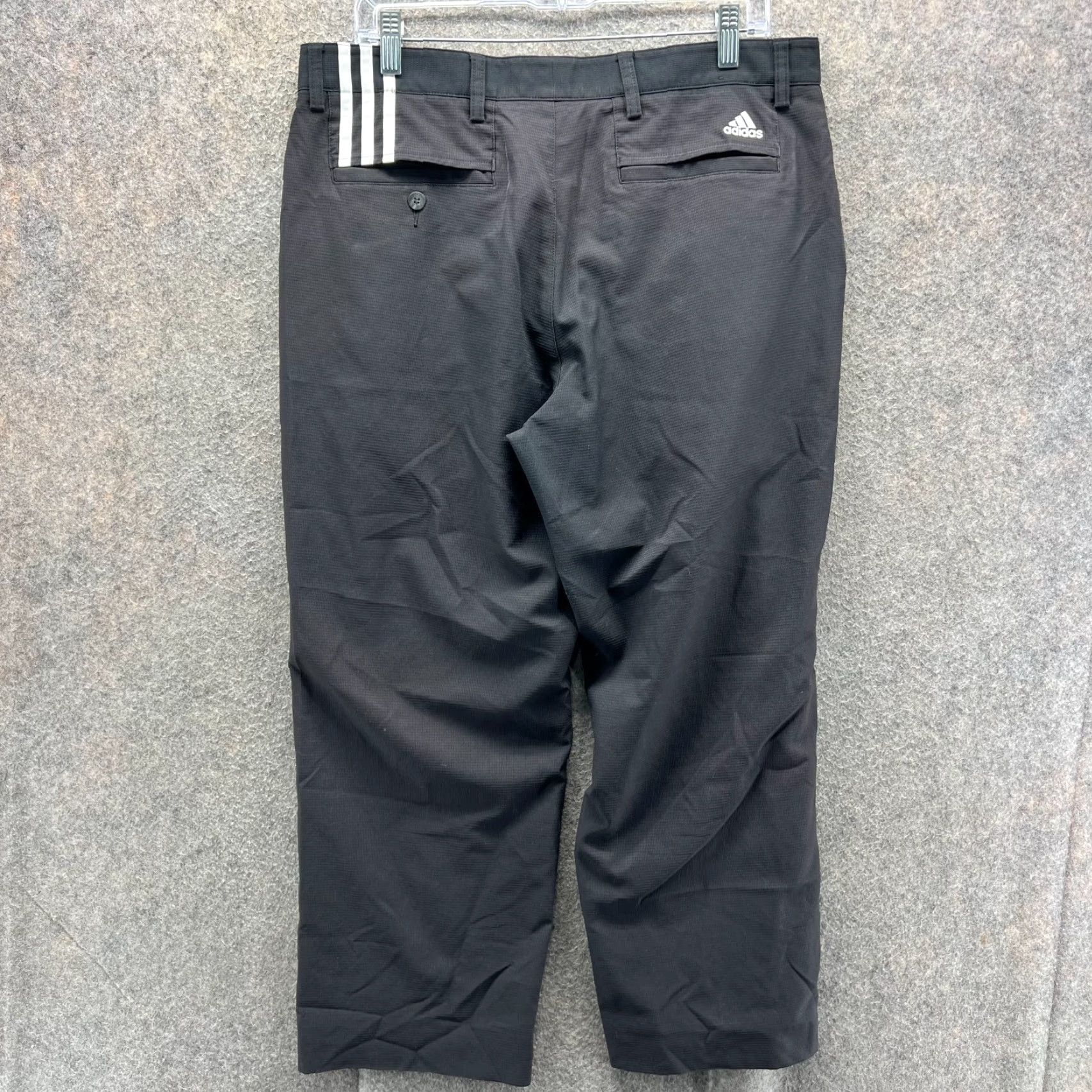 Adidas Adidas Golf Pants 34x30 Black Climacool Chino Flat Front 3 Stripes Mens Pants Regular Size 34 Black, 30in Inseam, Solid Size US 34 / EU 50 - 2 Thumbnail