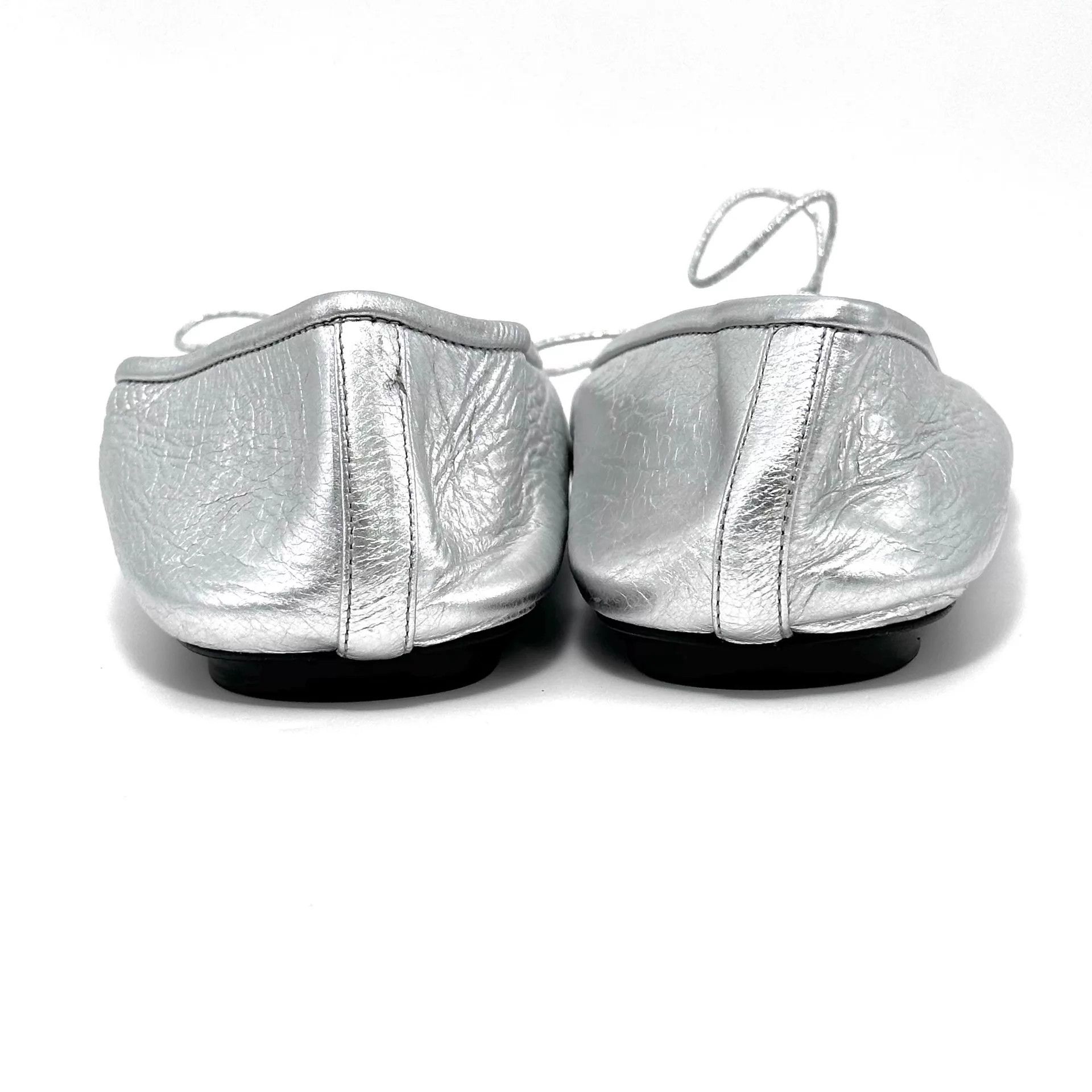 Balenciaga BALENCIAGA women's Silver Toe Ballet Flats 36.5 Size US 6 / IT 36 - 2 Thumbnail