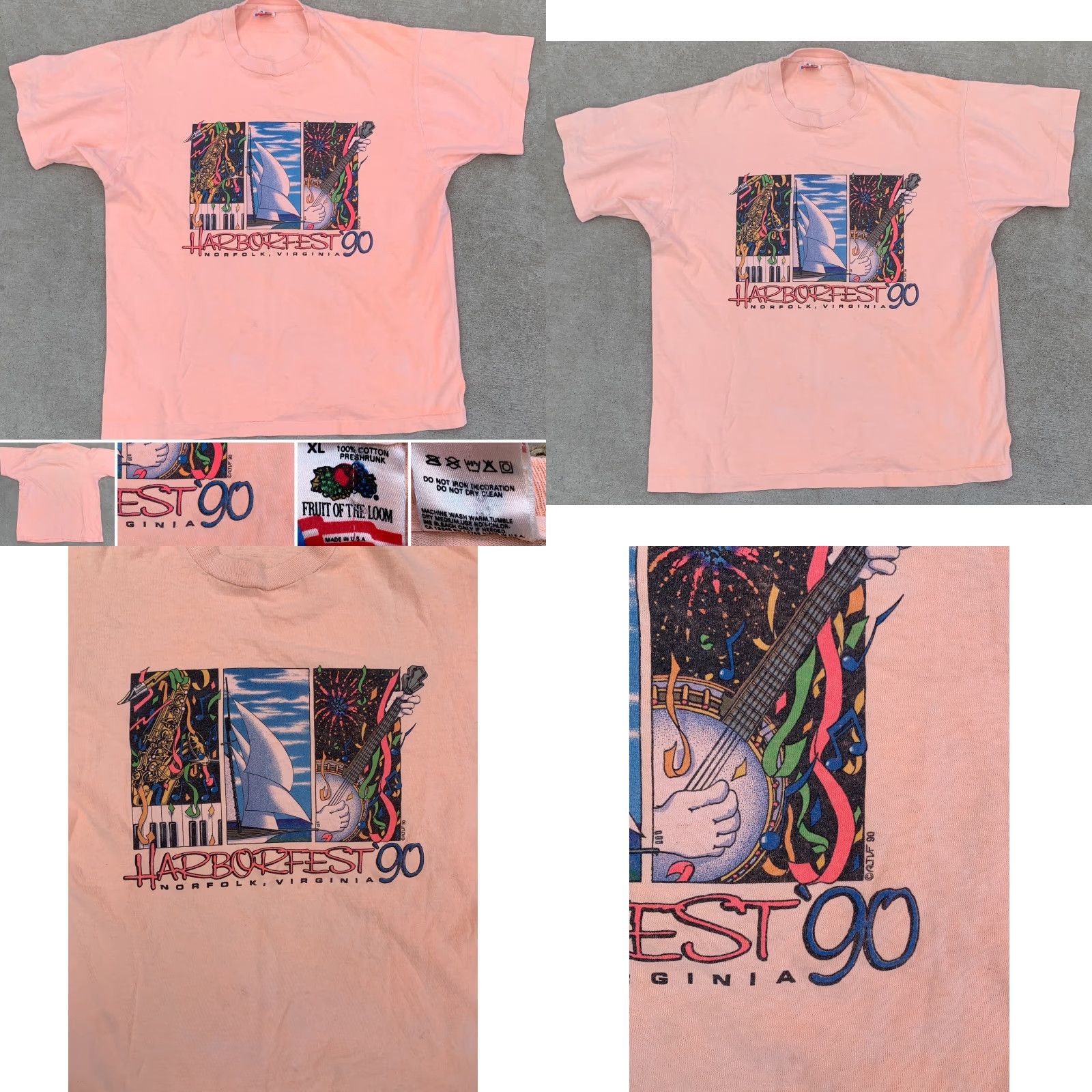 Fruit Of The Loom Vintage Fruit of the Loom 90s Harborfest 1990s Neo-Graphic T-Shirt XL User: Vintage Fruit of the Loom 90s Harborfest 1990s Neo-Graphic T-Shirt XL Size US XL / EU 56 / 4 - 9 Thumbnail
