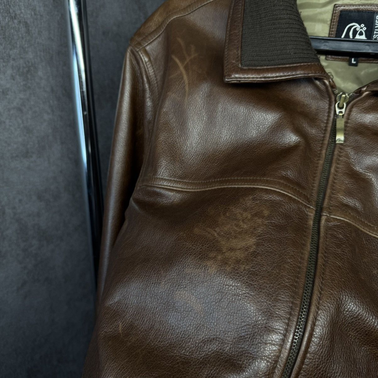 Quiksilver × Vintage Vintage Quiksilver Leather Jacket 90s Size US L / EU 52-54 / 3 - 4 Thumbnail
