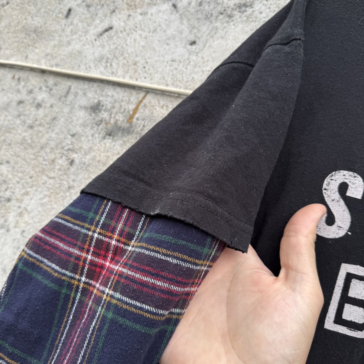 If Six Was Nine Distressed I LOVE SKATER BOYS LONGSLEEVE y2k grunge flannel Size US M / EU 48-50 / 2 - 7 Thumbnail