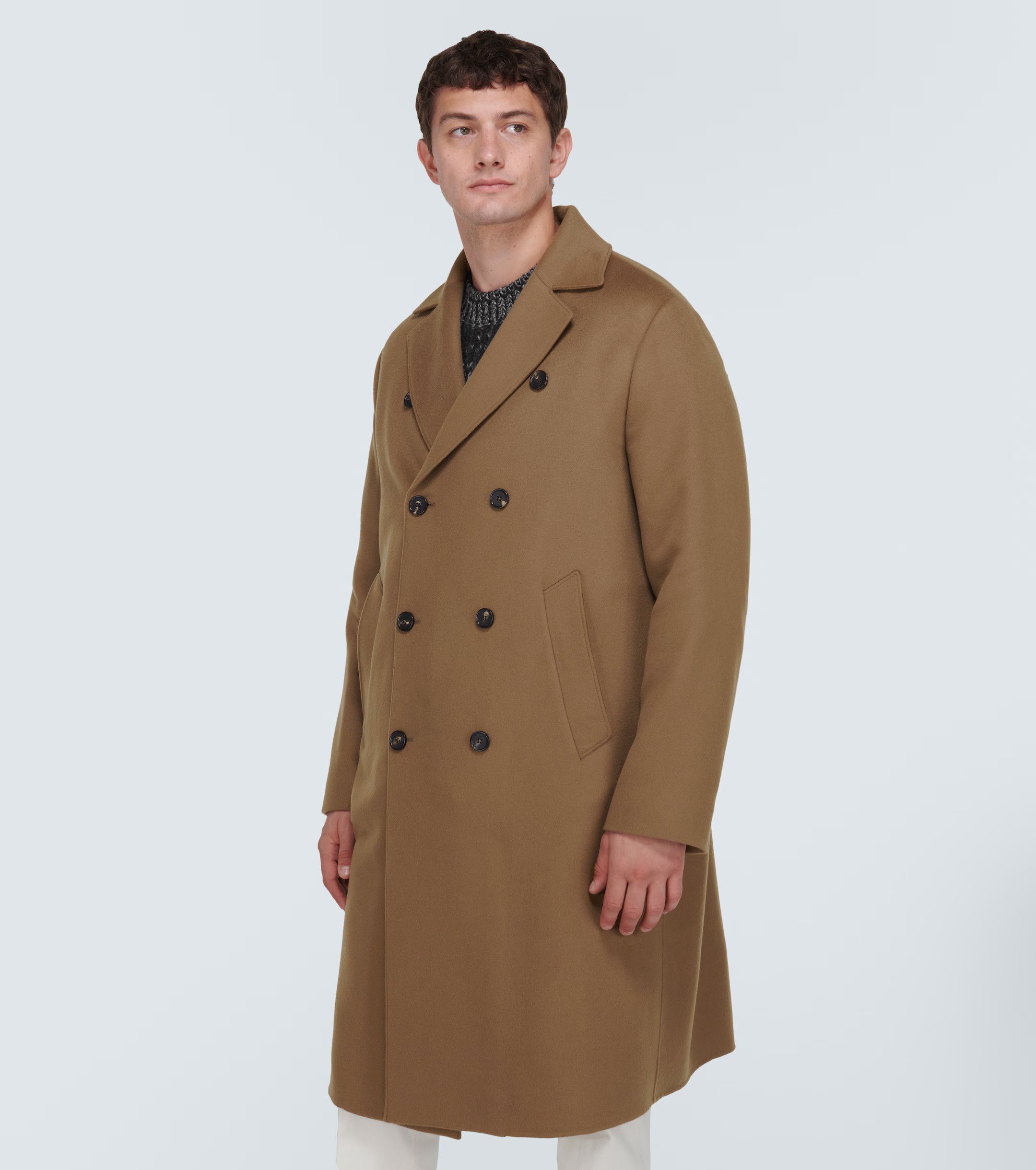 Loro Piana o1w1db10824 Winton Cashmere Coat in Brown Size US XL / EU 56 / 4 - 3 Thumbnail