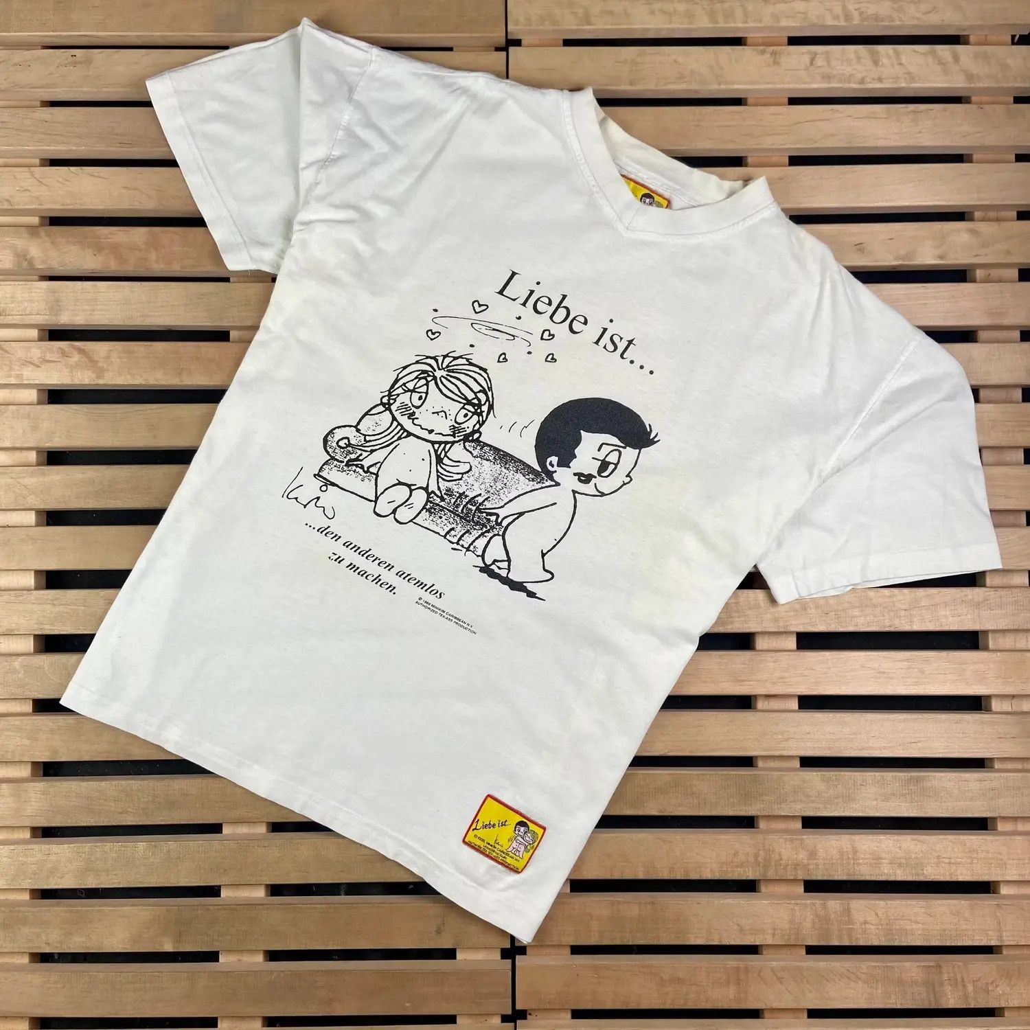 Vintage Mens Vintage T Shirt Lieve ist 1999 Minikin Size L Size US L / EU 52-54 / 3 - 1 Thumbnail