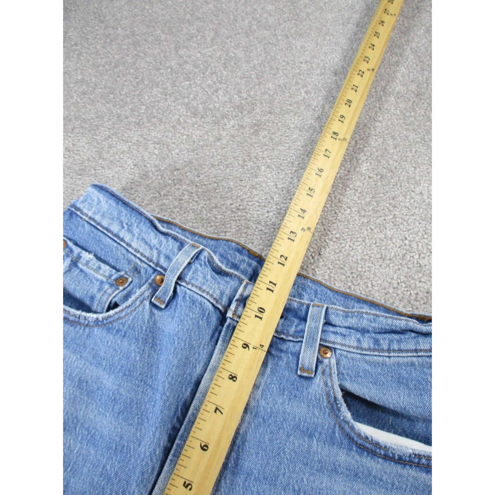 Levi's Womens 501 Levis Jeans Light Wash Ripped Extra Large XL Size 28" / US 6 / IT 42 - 6 Thumbnail