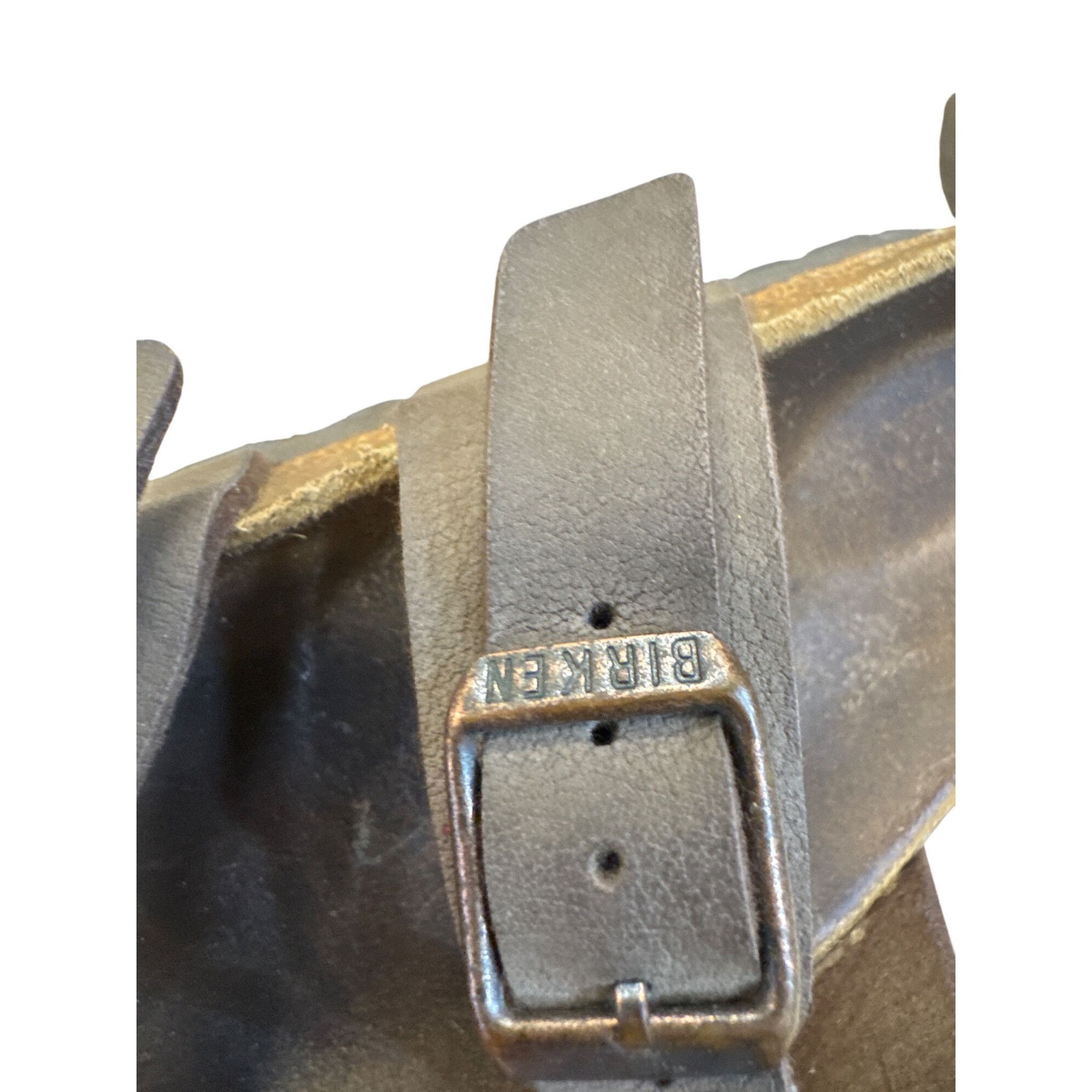 Birkenstock Birkenstock Womens Brown Leather Slip Sandals Size 6 SKU 819 Size US 6 / IT 36 - 9 Thumbnail