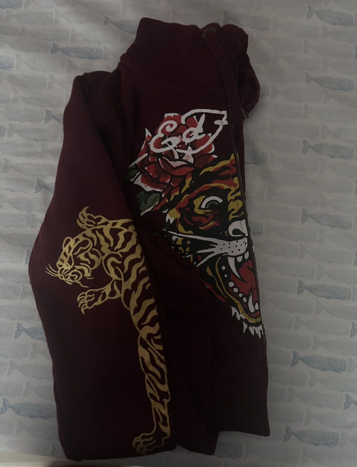 Ed Hardy Ed Hardy cropped jacket in maroon. Size XS / US 0-2 / IT 36-38 - 3 Thumbnail