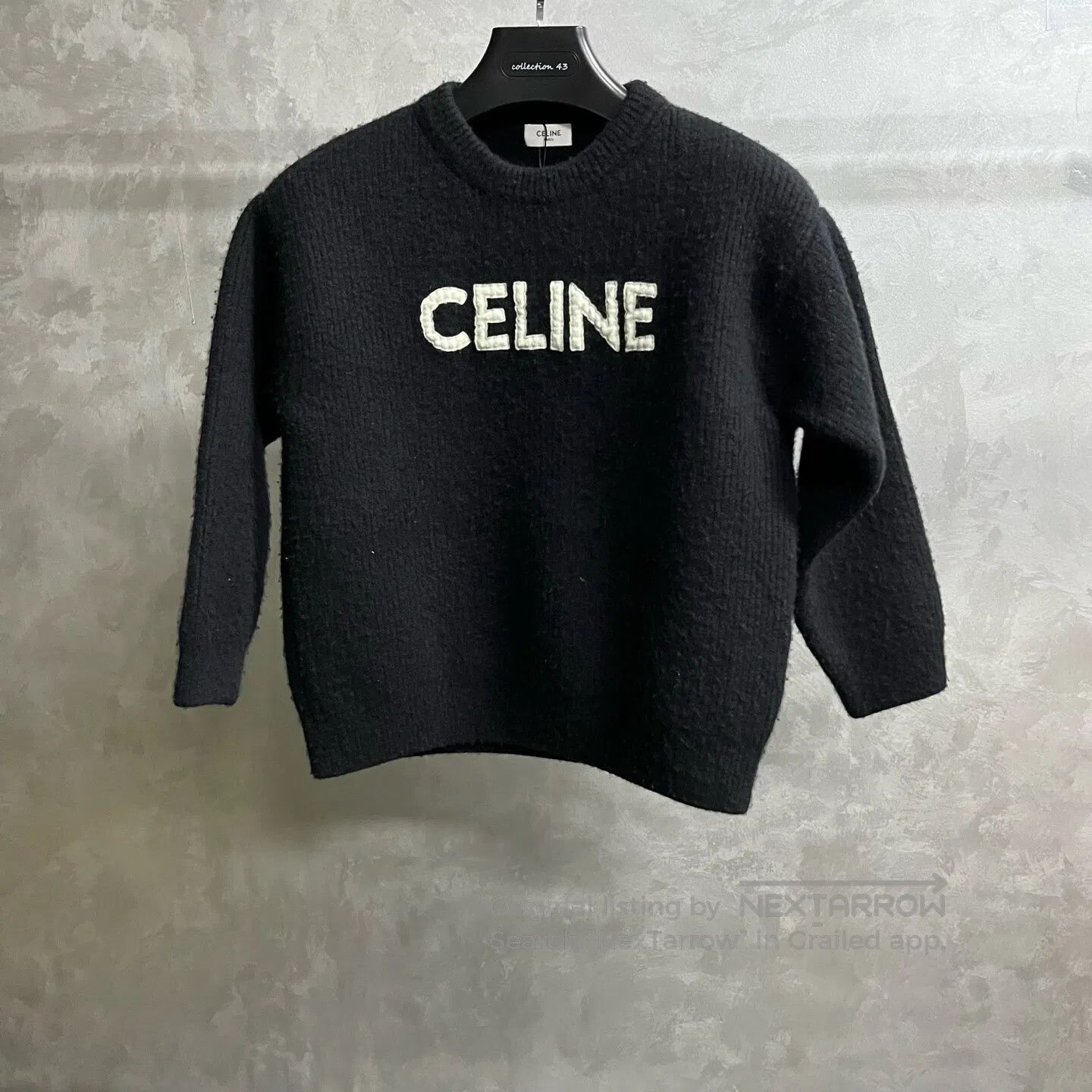 Celine CELINE Logo embroidered round-necked wool sweater| Size XXS / US 00 / IT 34 - 1 Thumbnail