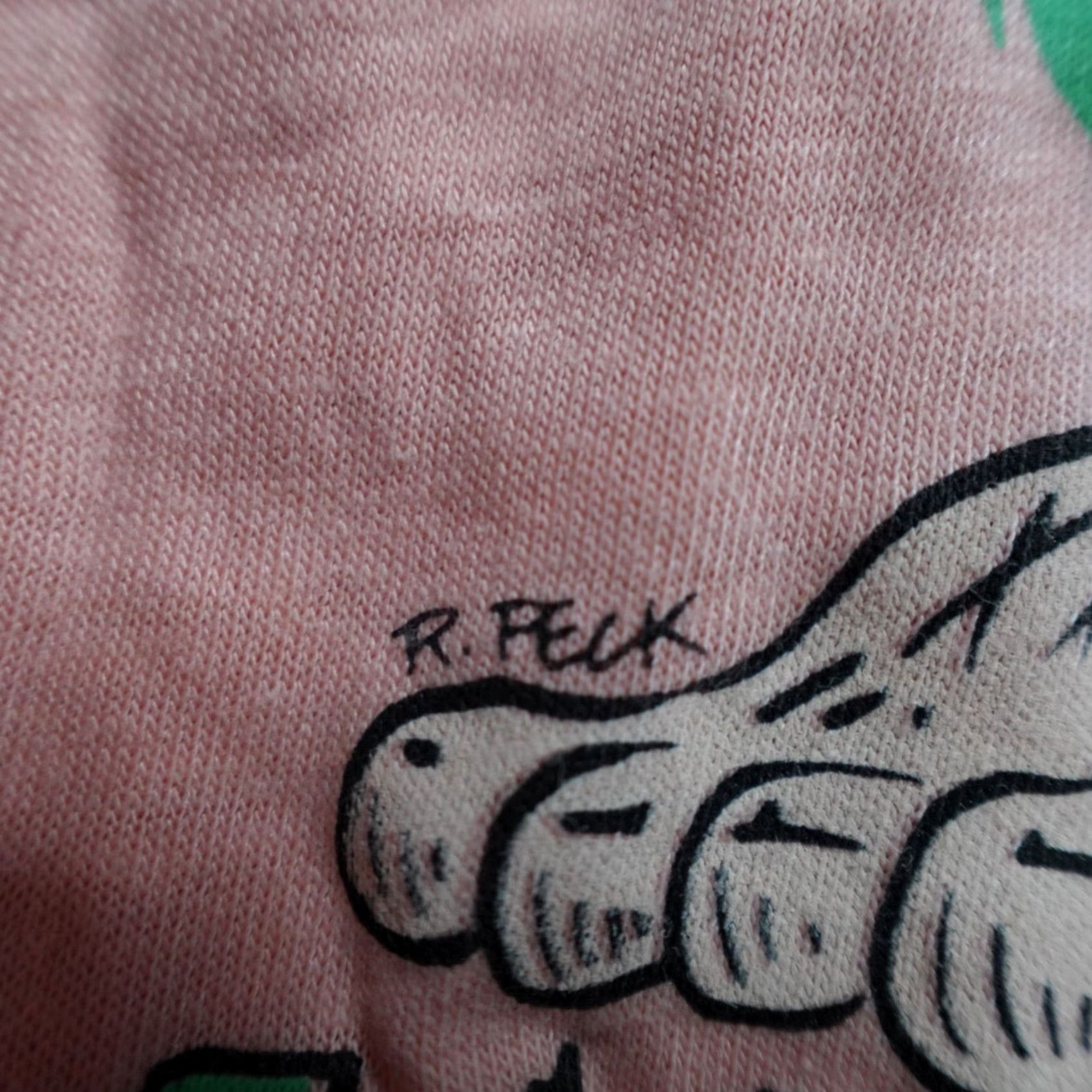 Vintage VINTAGE Wild Thing Shirt Small Pink 1988 R. Peck Caveman Shirt Mens S Pink Cotton Blend Crew Neck Short Sleeve American Vintage Regular Size US S / EU 44-46 / 1 - 6 Thumbnail